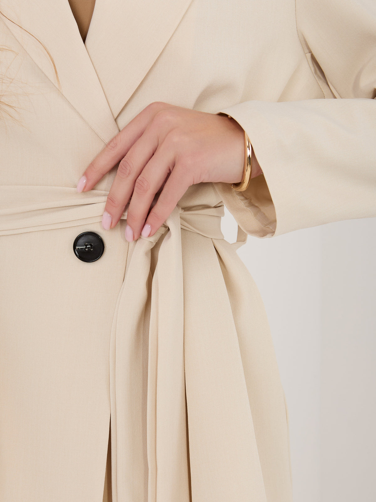 MELFIA Kamelfarbener Zweiteiler mit weiter Hose – Elegantes Set