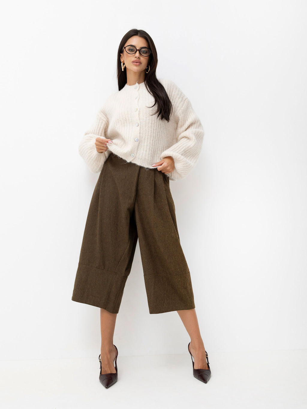MELFIA Oversized Striped Cardigan