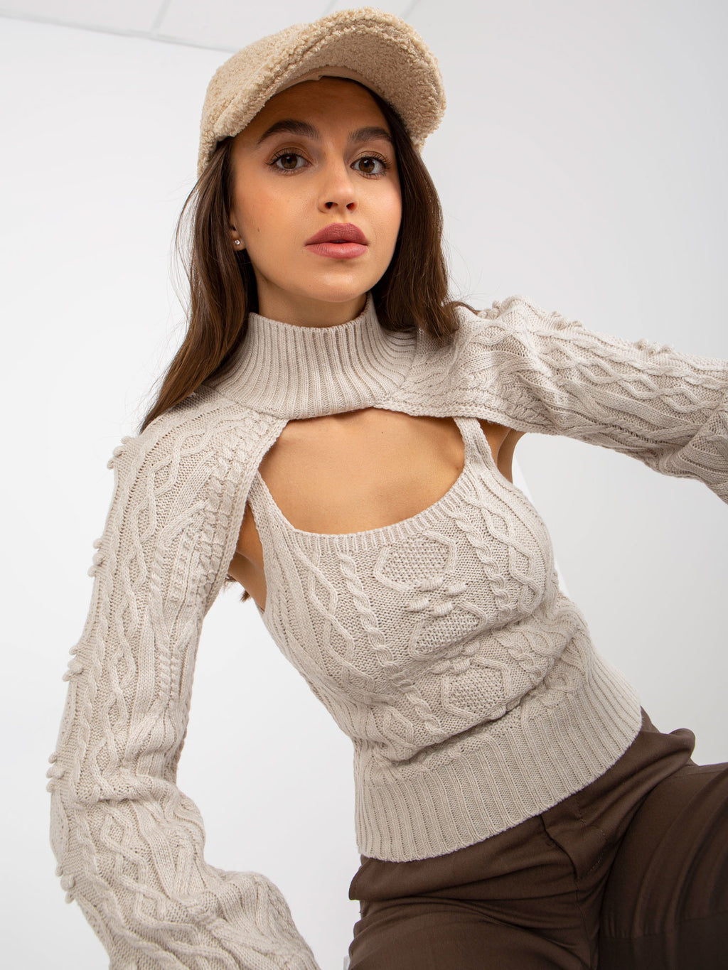 MELFIA – Strickset mit Crop-Pullover und Top
