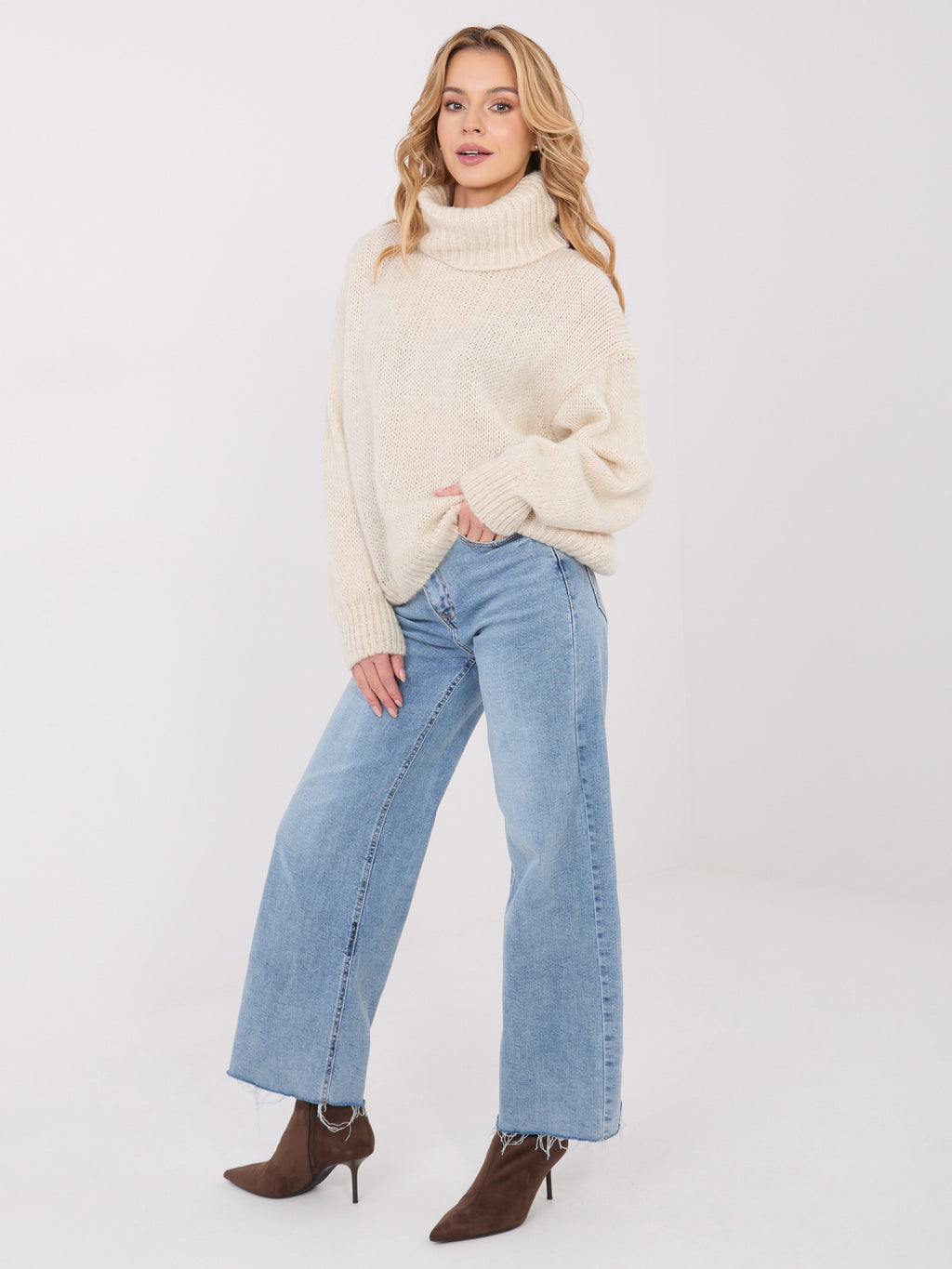 MELFIA – Damenpullover mit Rollkragen aus Mohair-Mix