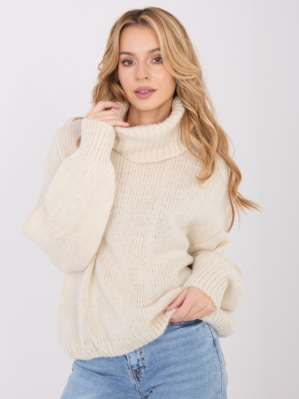 MELFIA – Damenpullover mit Rollkragen aus Mohair-Mix