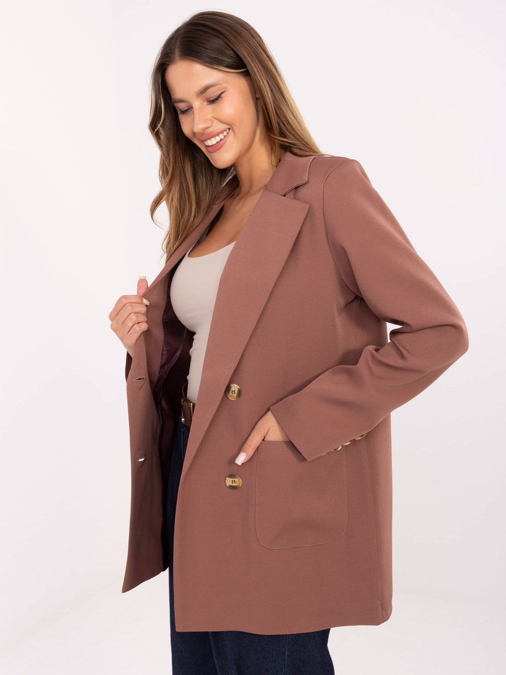 MELFIA Elegante Jacke mit Schulterpolstern