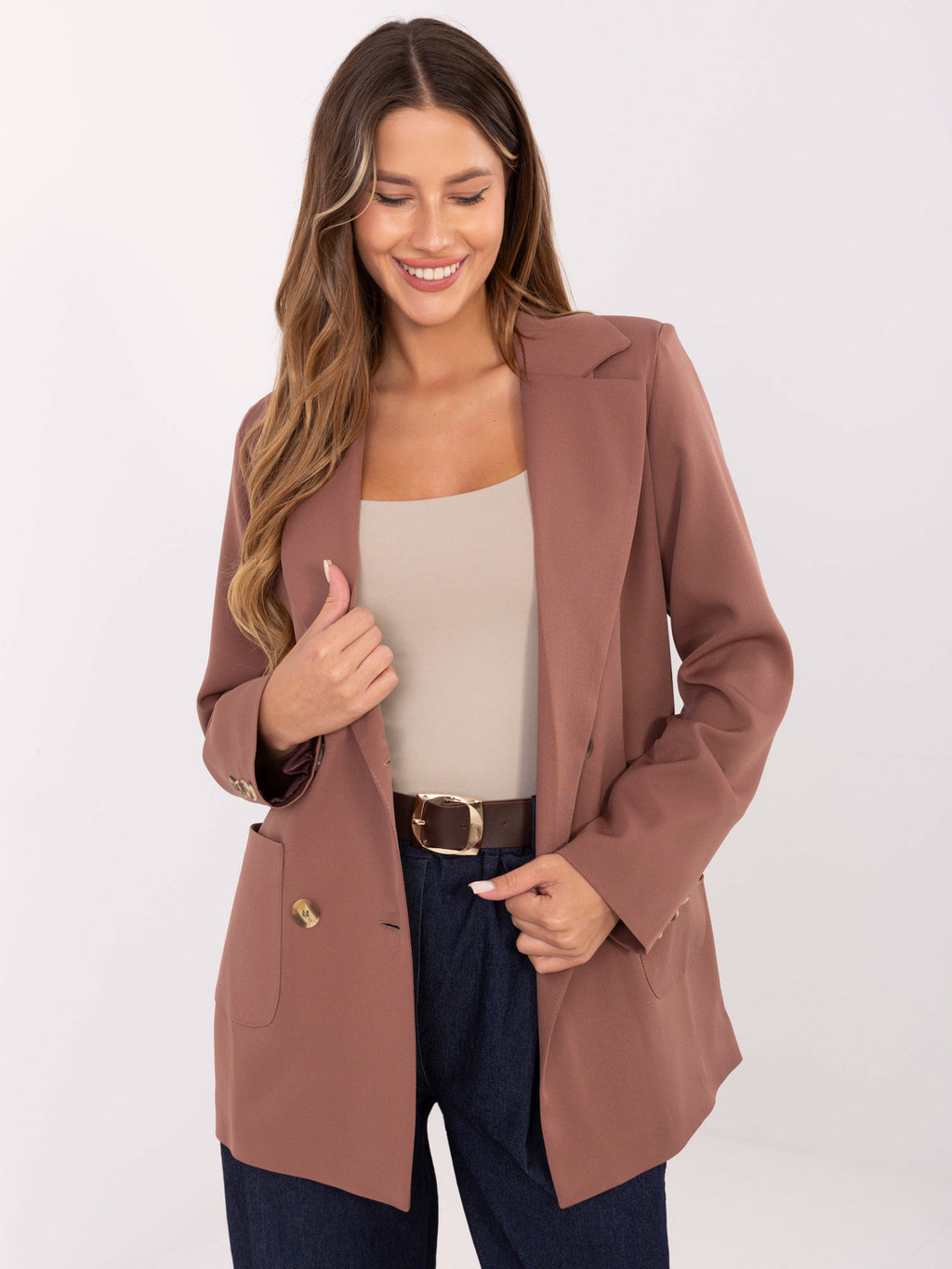 MELFIA Elegante Jacke mit Schulterpolstern