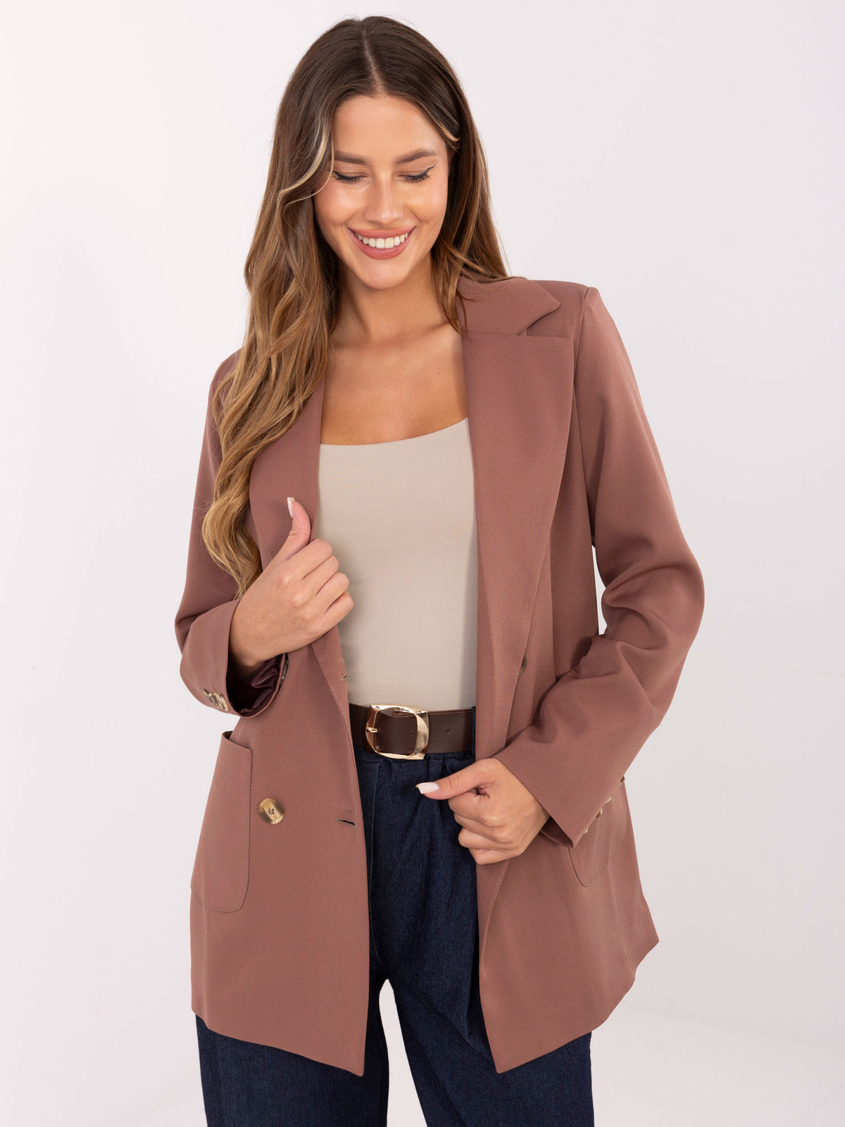 MELFIA Elegante Jacke mit Schulterpolstern