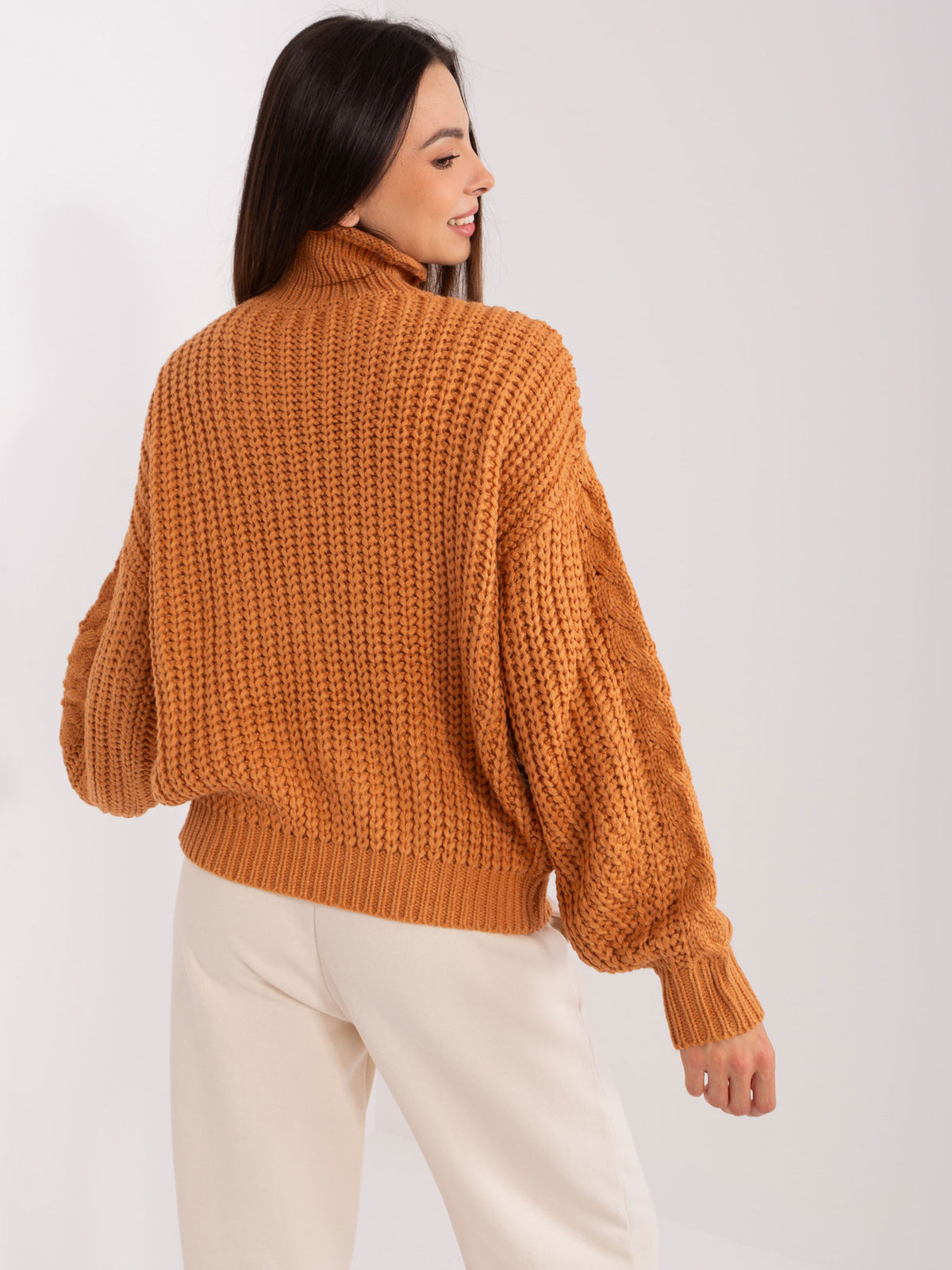 MELFIA – Damen Oversize-Pullover mit Zopfmuster