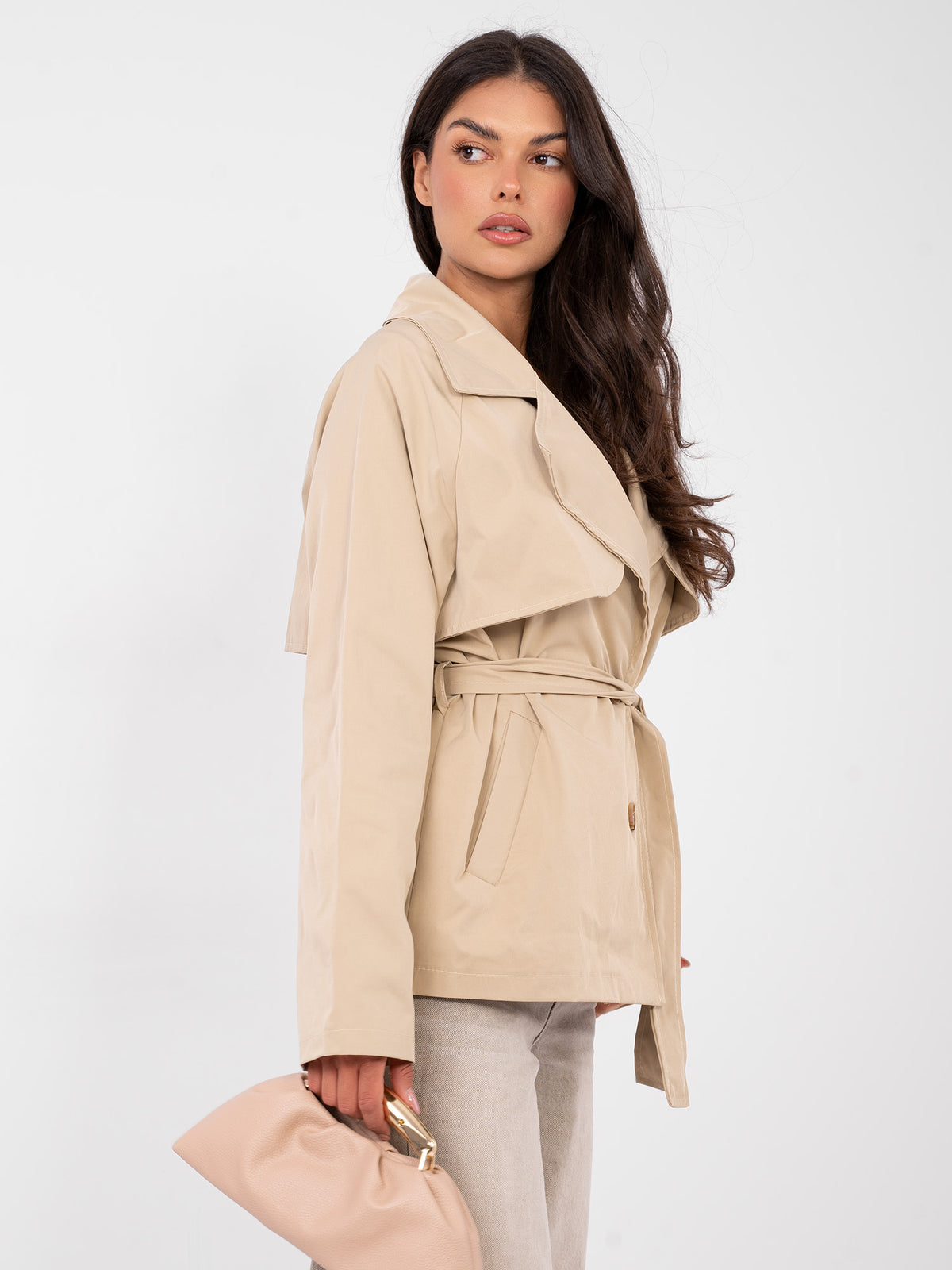 MELFIA Cropped Trench Coat