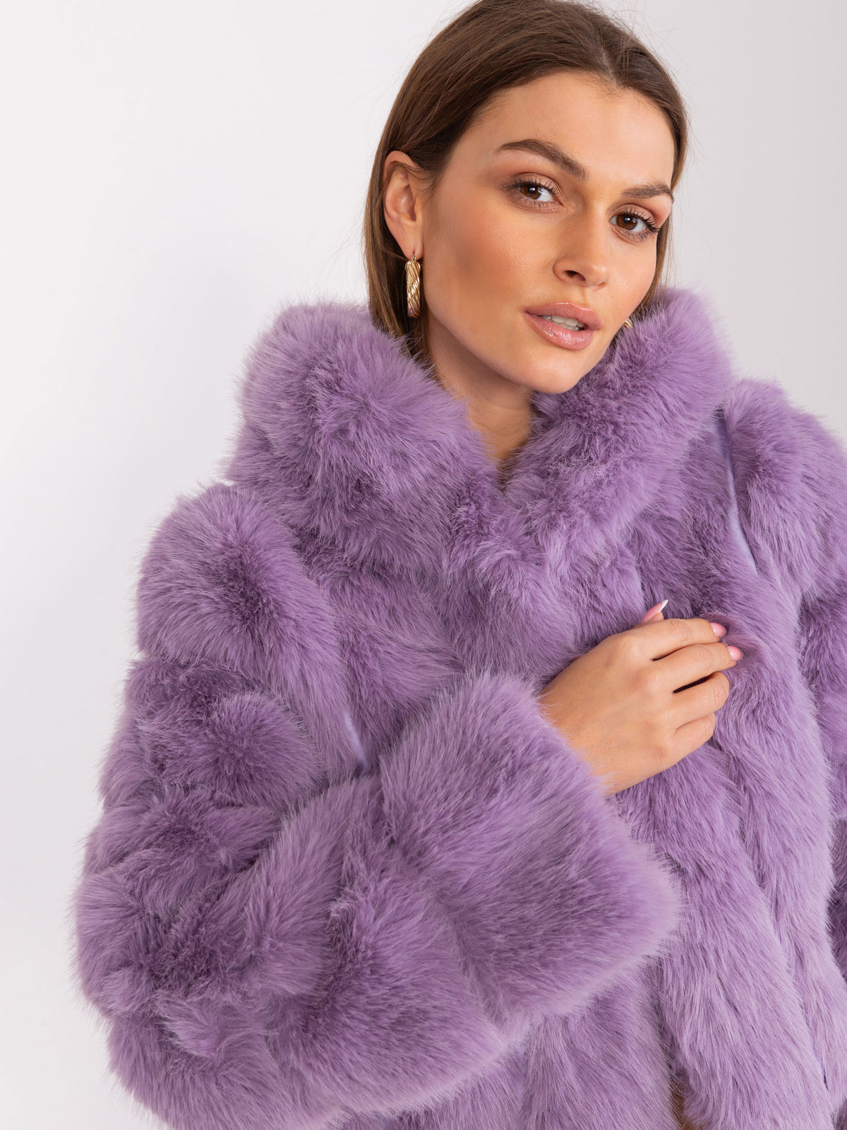 MELFIA Cropped Faux Fur Jacket