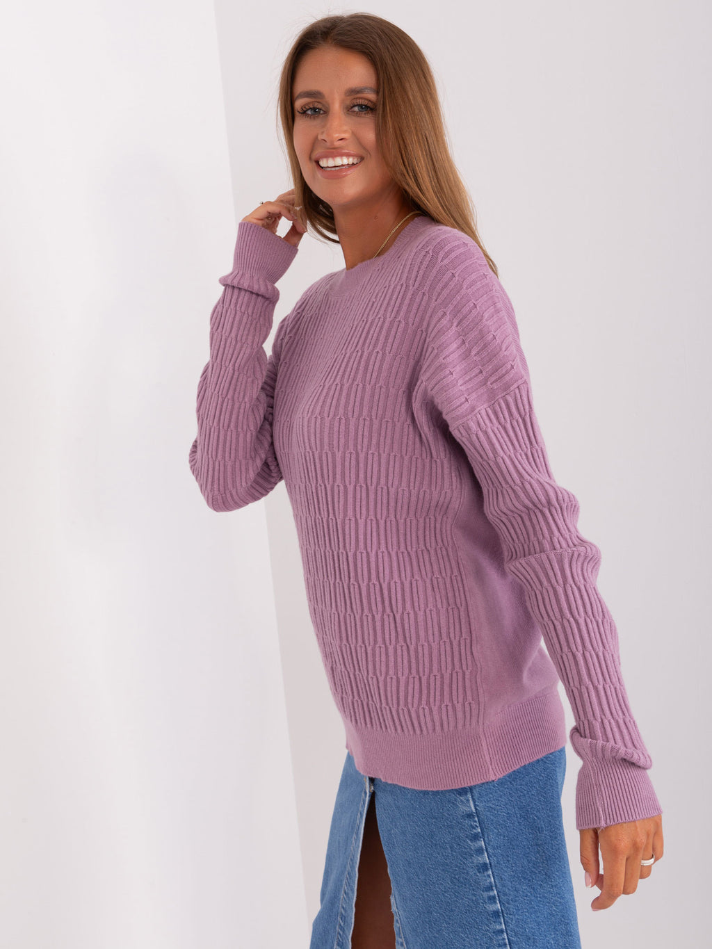 MELFIA – Klassischer Strickpullover mit Muster