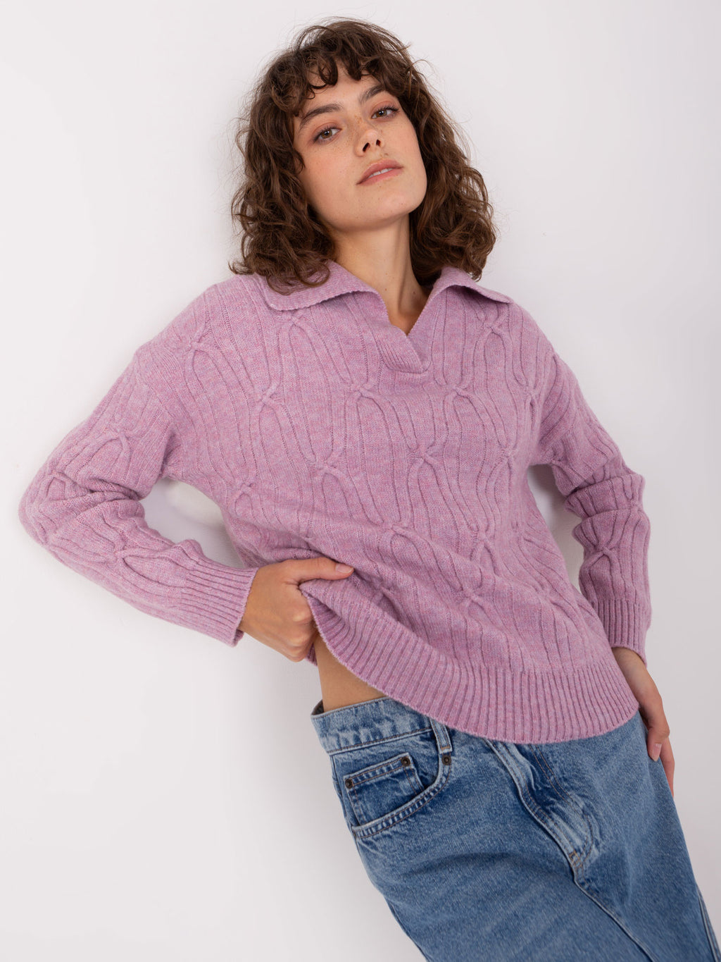 MELFIA – Lockerer Zopfstrickpullover