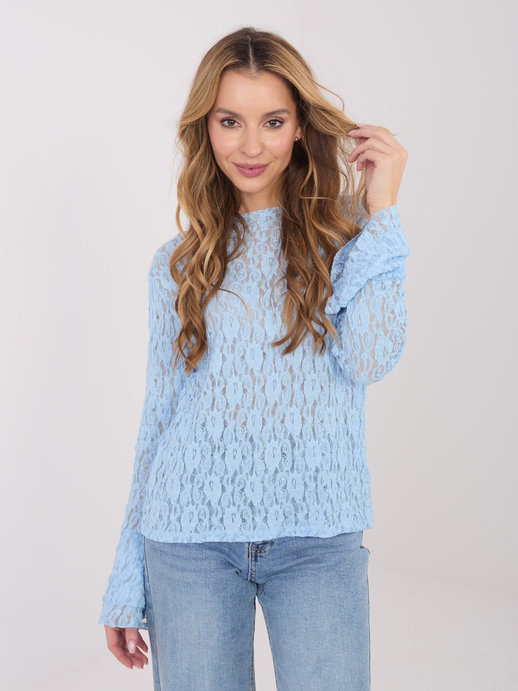 MELFIA Fitted Lace Blouse
