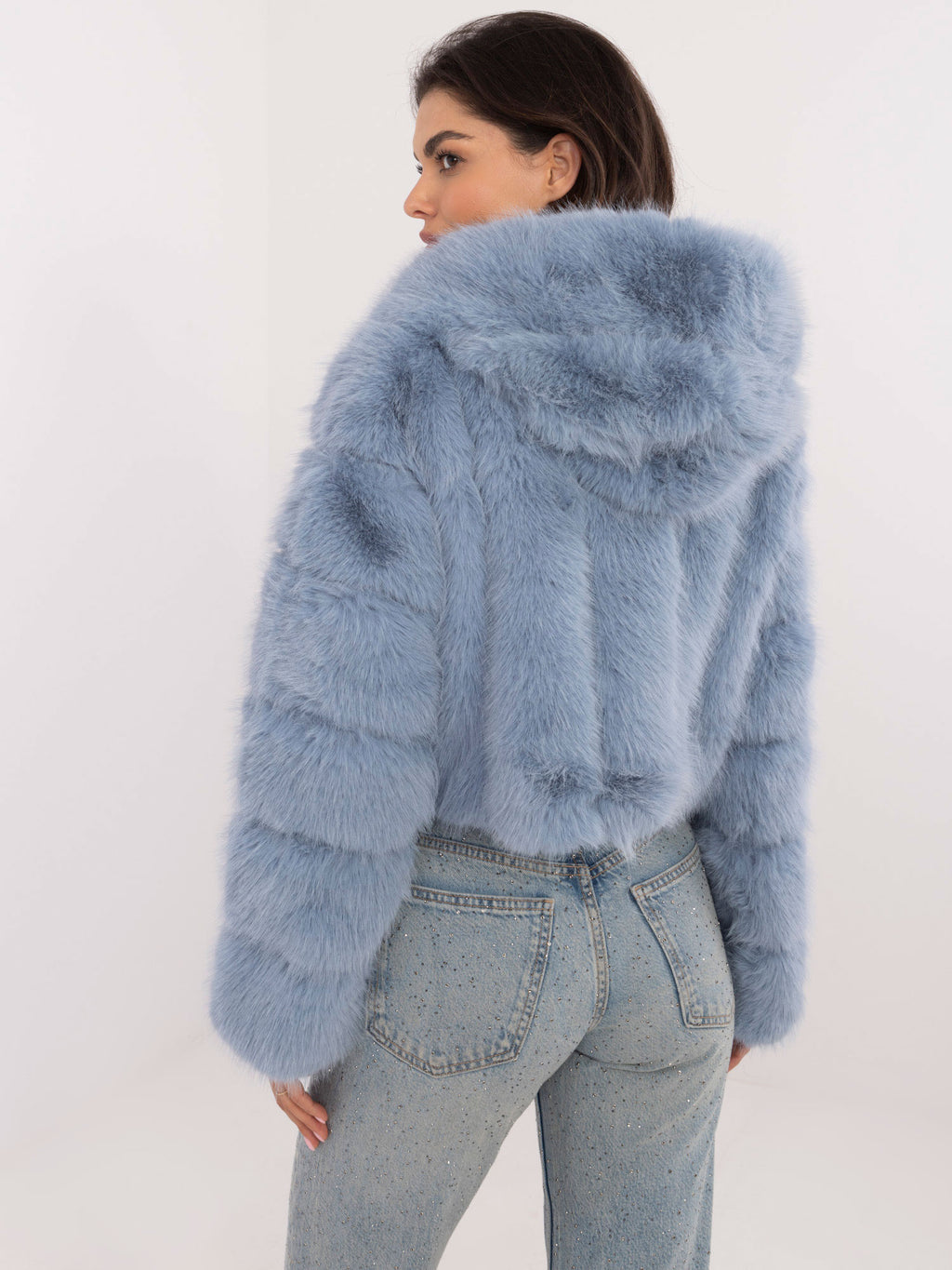 MELFIA LIA – Elegante Damen-Pelzjacke mit Kapuze