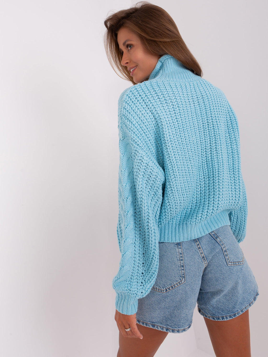 MELFIA – Damen Oversize-Pullover mit Zopfmuster