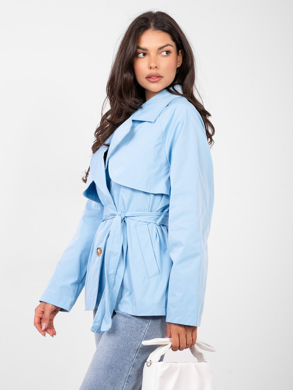 MELFIA Cropped Trench Coat