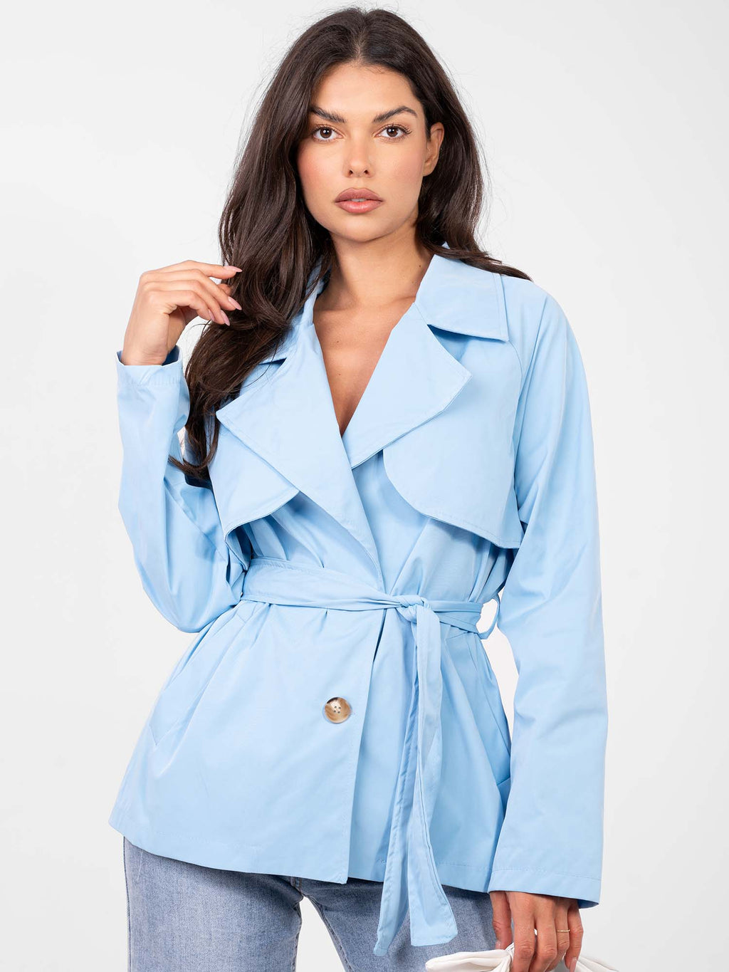 MELFIA Cropped Trench Coat