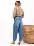 MELFIA LUNA 7/8 Wide-Leg Jeans in Hellblau
