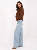 MELFIA Hellblaue Wide-Leg Jeans mit weitem Bein