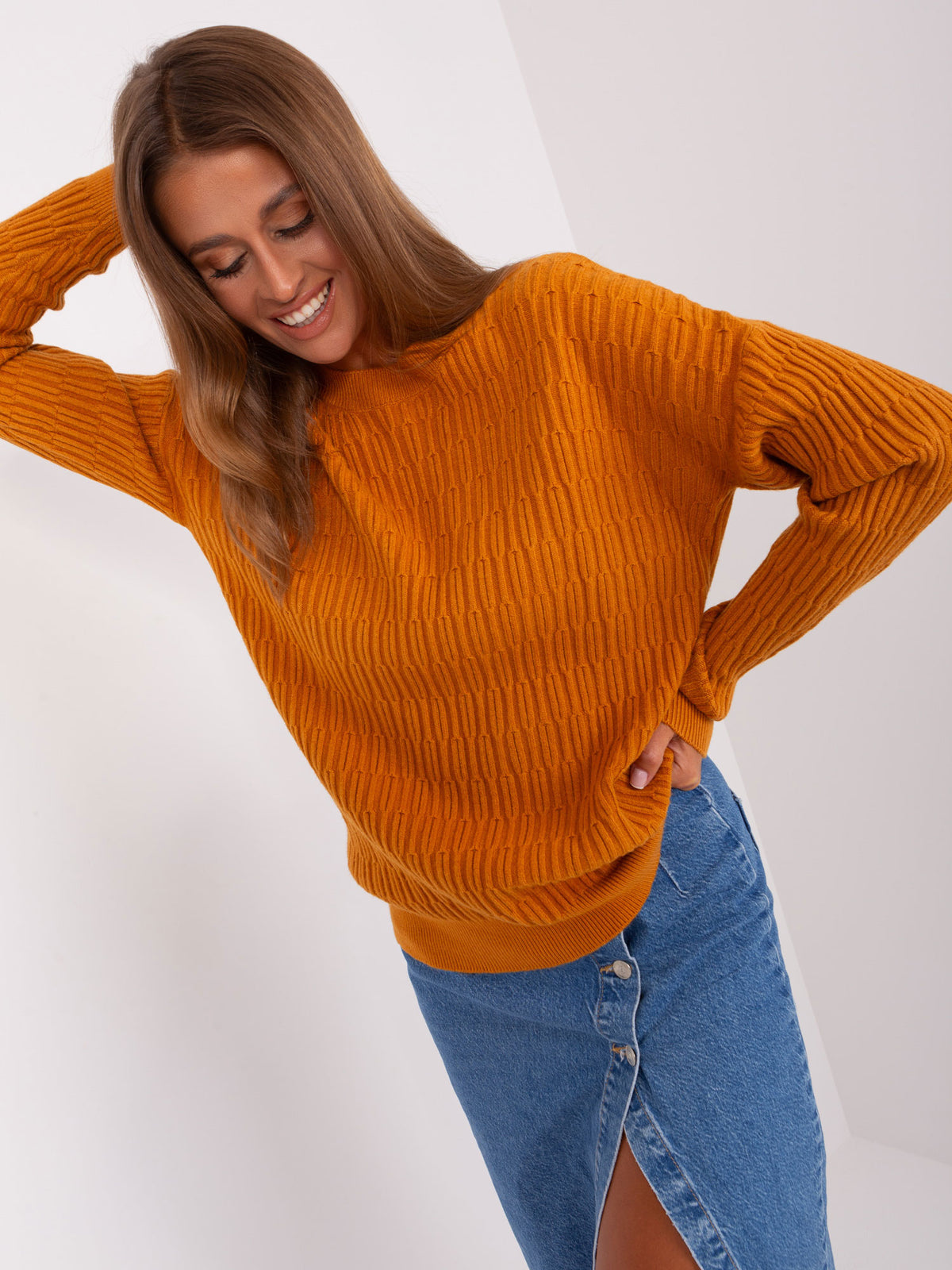 MELFIA – Klassischer Strickpullover mit Muster