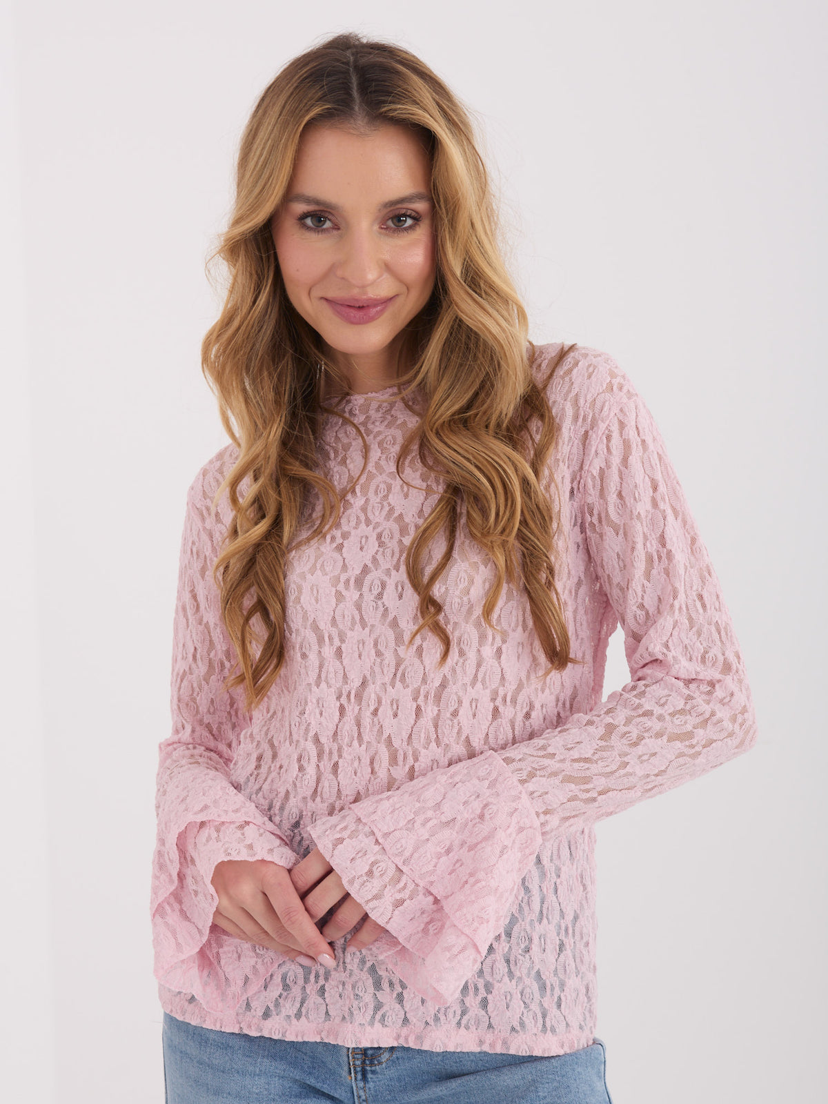 MELFIA Fitted Lace Blouse
