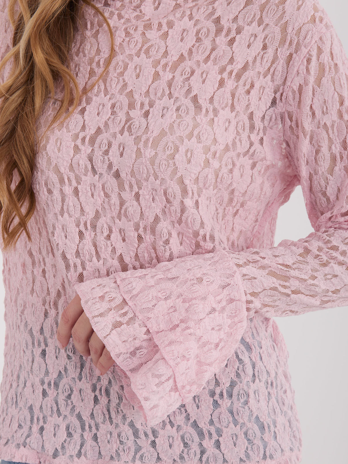 MELFIA Fitted Lace Blouse