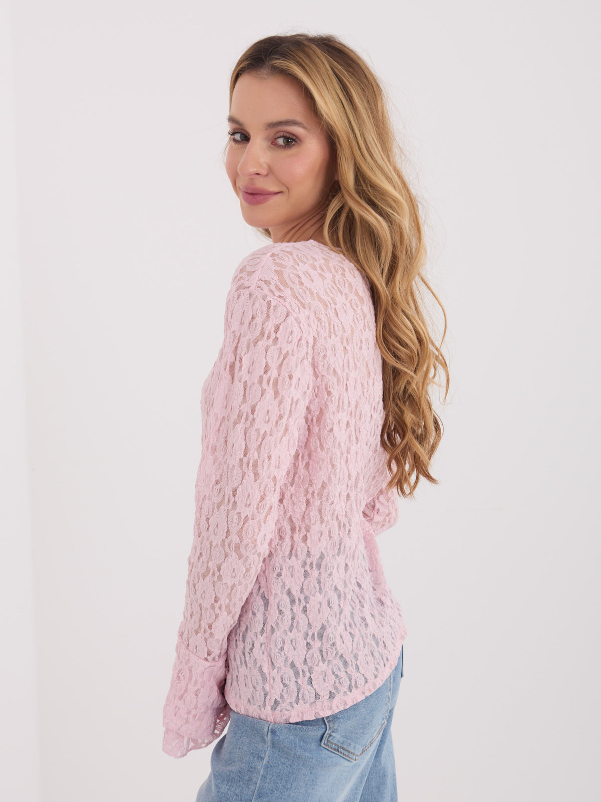MELFIA Fitted Lace Blouse