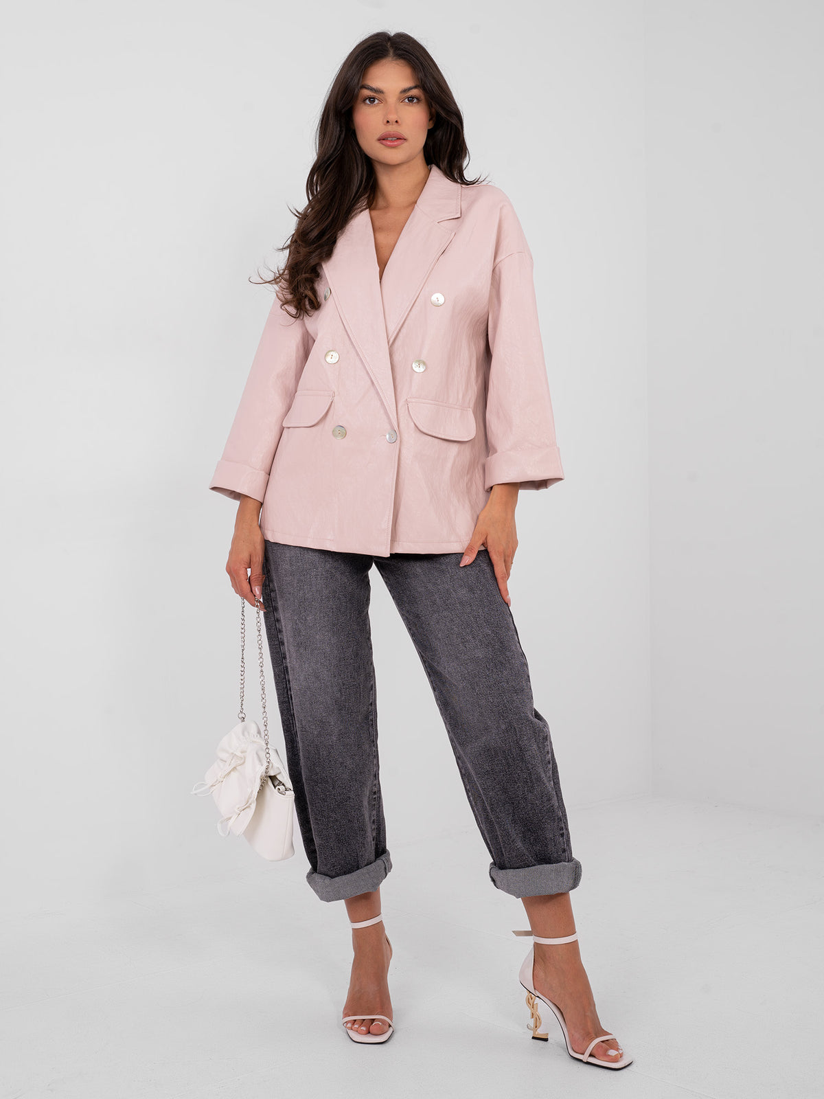 MELFIA   Oversize-Jacke aus Kunstleder