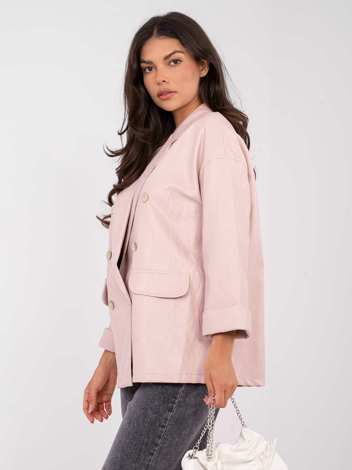 MELFIA   Oversize-Jacke aus Kunstleder