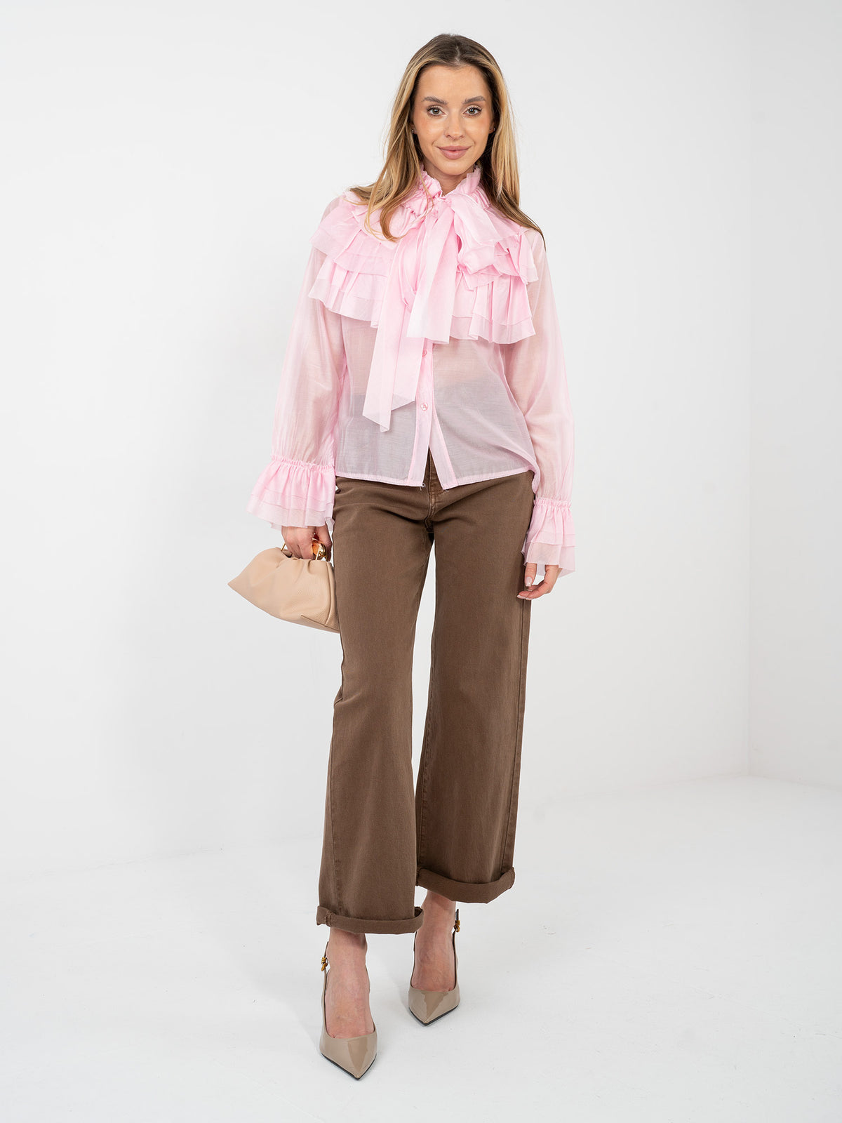 MELFIA Elegante Bluse mit Schleife