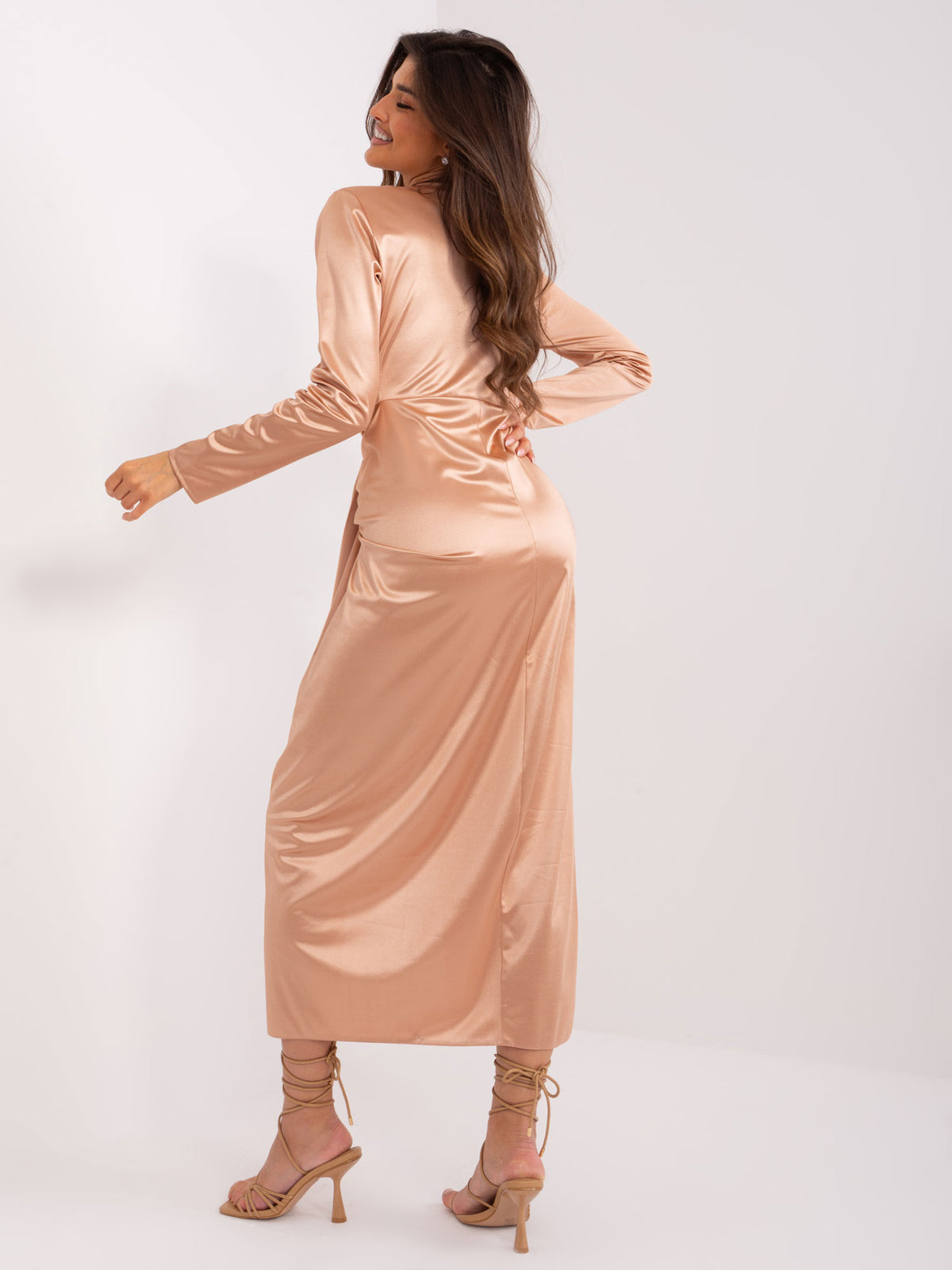MELFIA Midi Evening Dress with Slit
