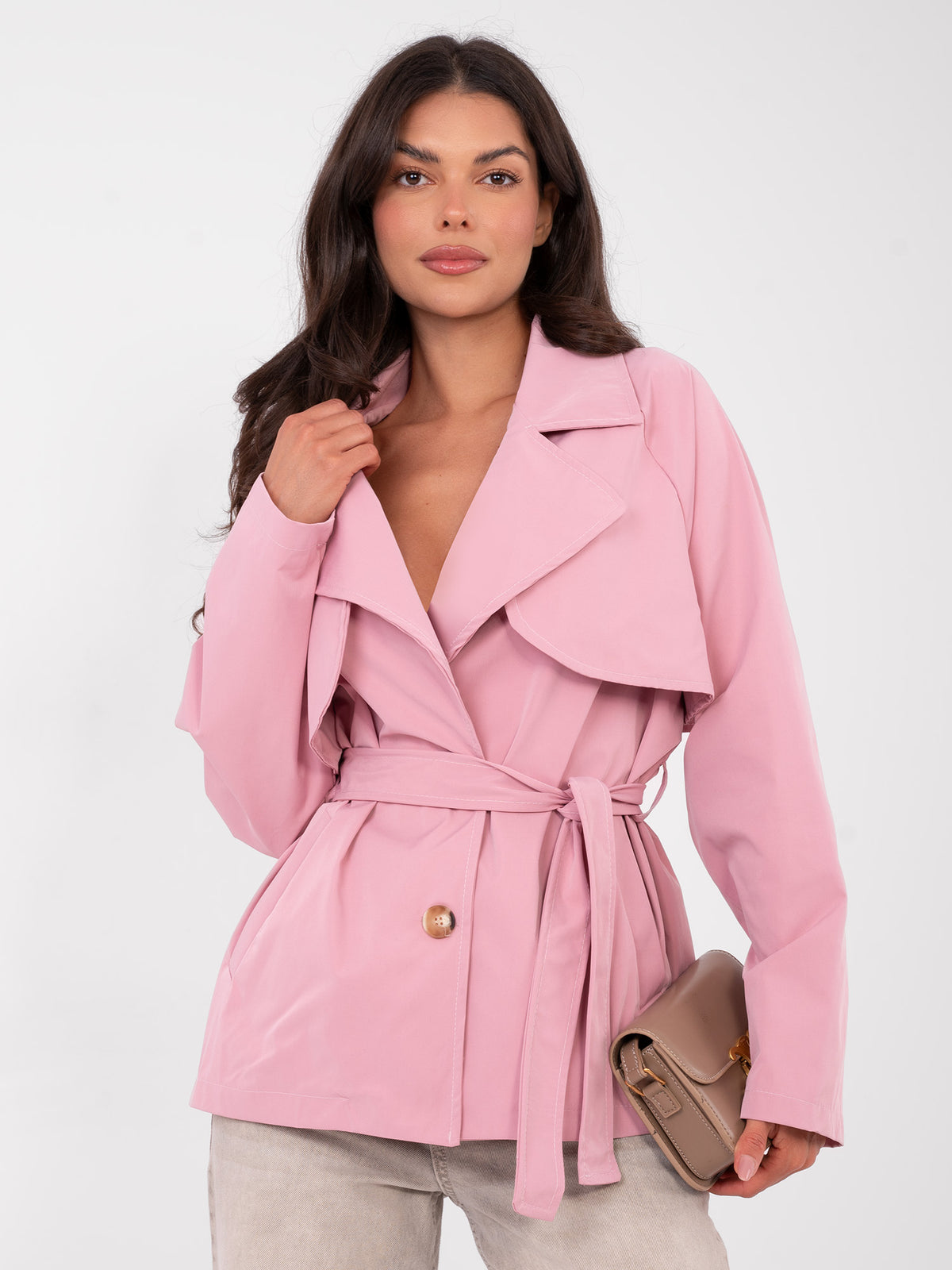 MELFIA Cropped Trench Coat
