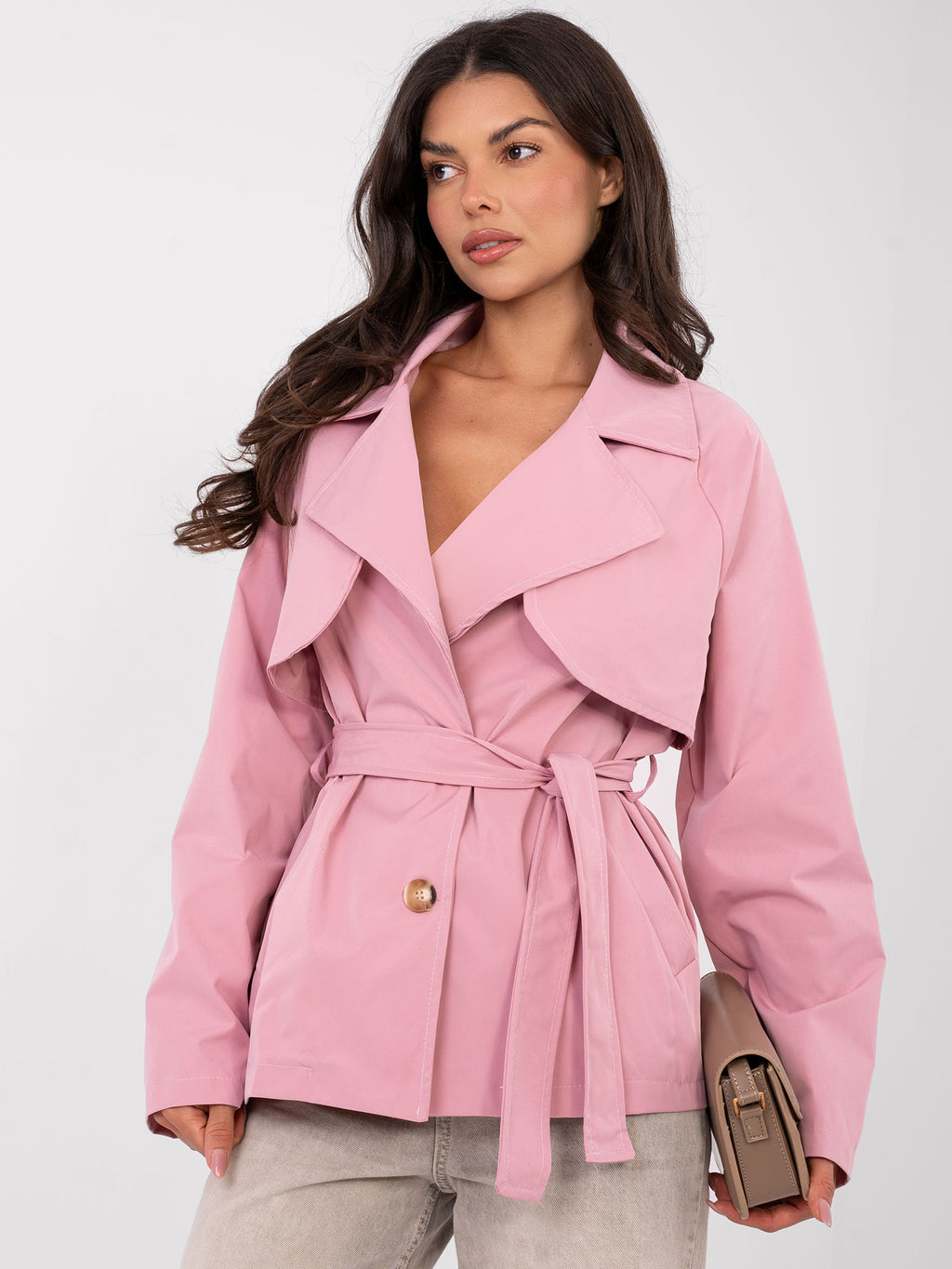 MELFIA Cropped Trench Coat