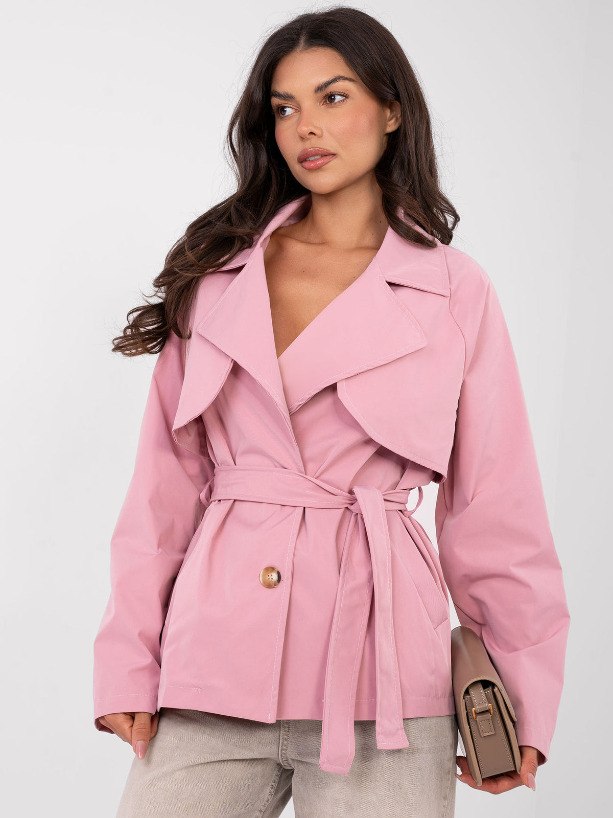 MELFIA Cropped Trench Coat