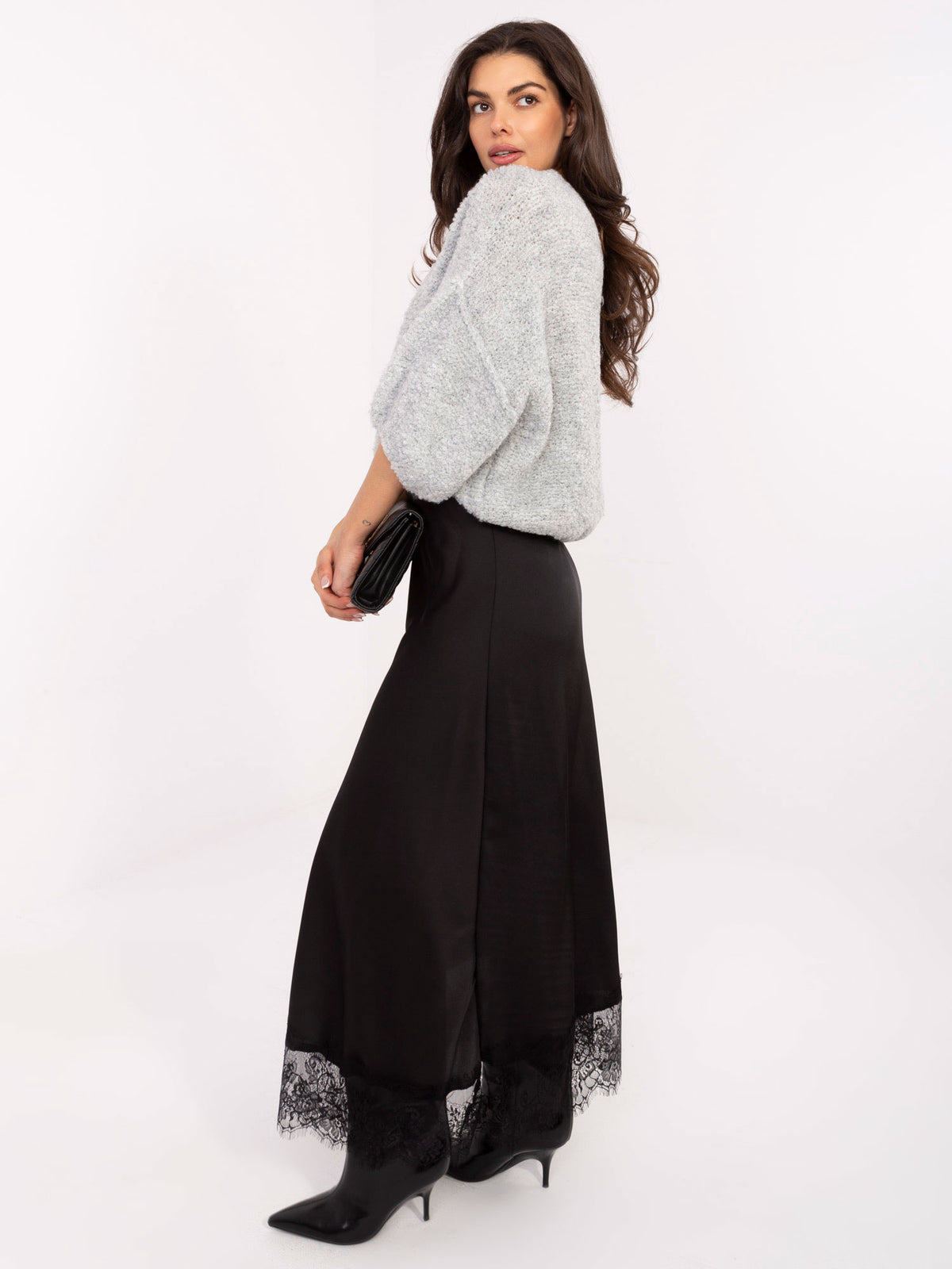 MELFIA® Bouclé-Pullover mit Knöpfen