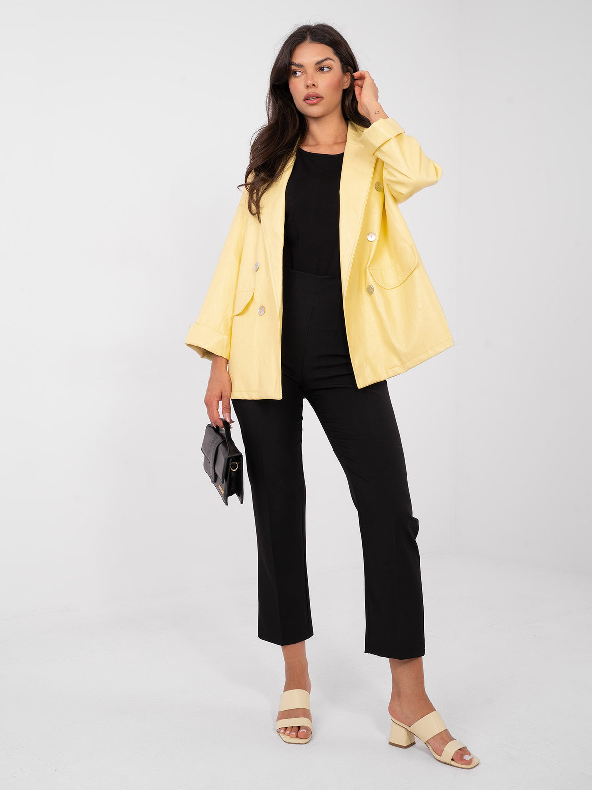 MELFIA   Oversize-Jacke aus Kunstleder