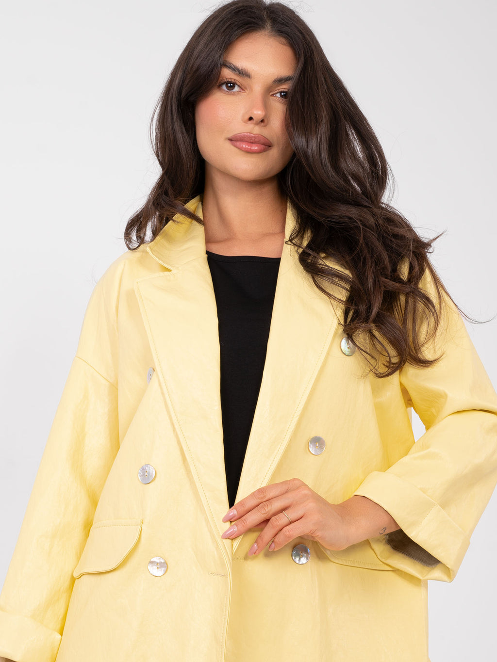 MELFIA   Oversize-Jacke aus Kunstleder