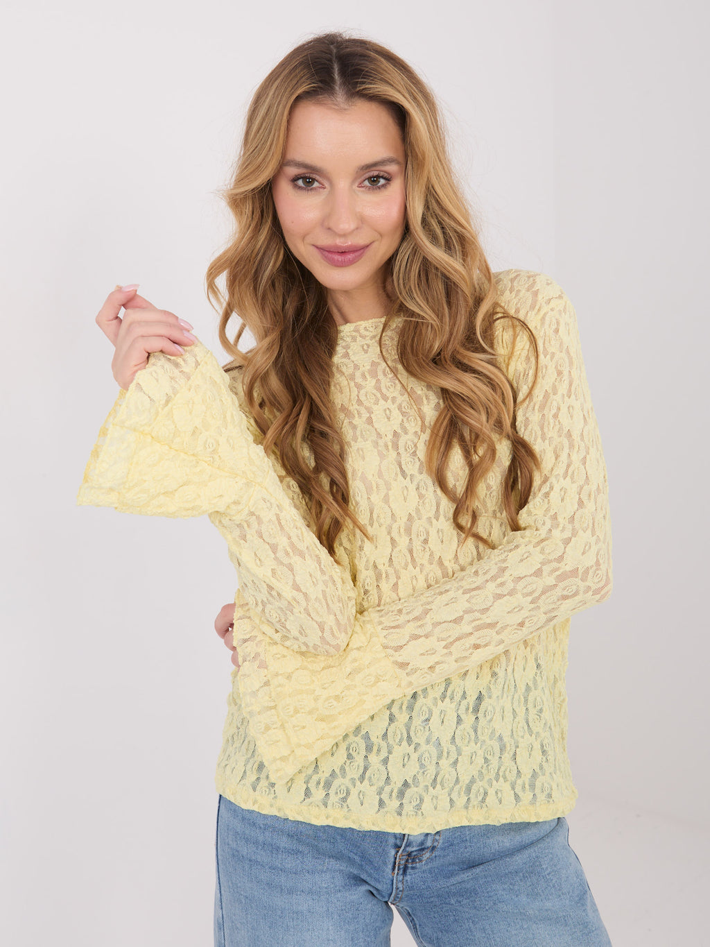 MELFIA Fitted Lace Blouse