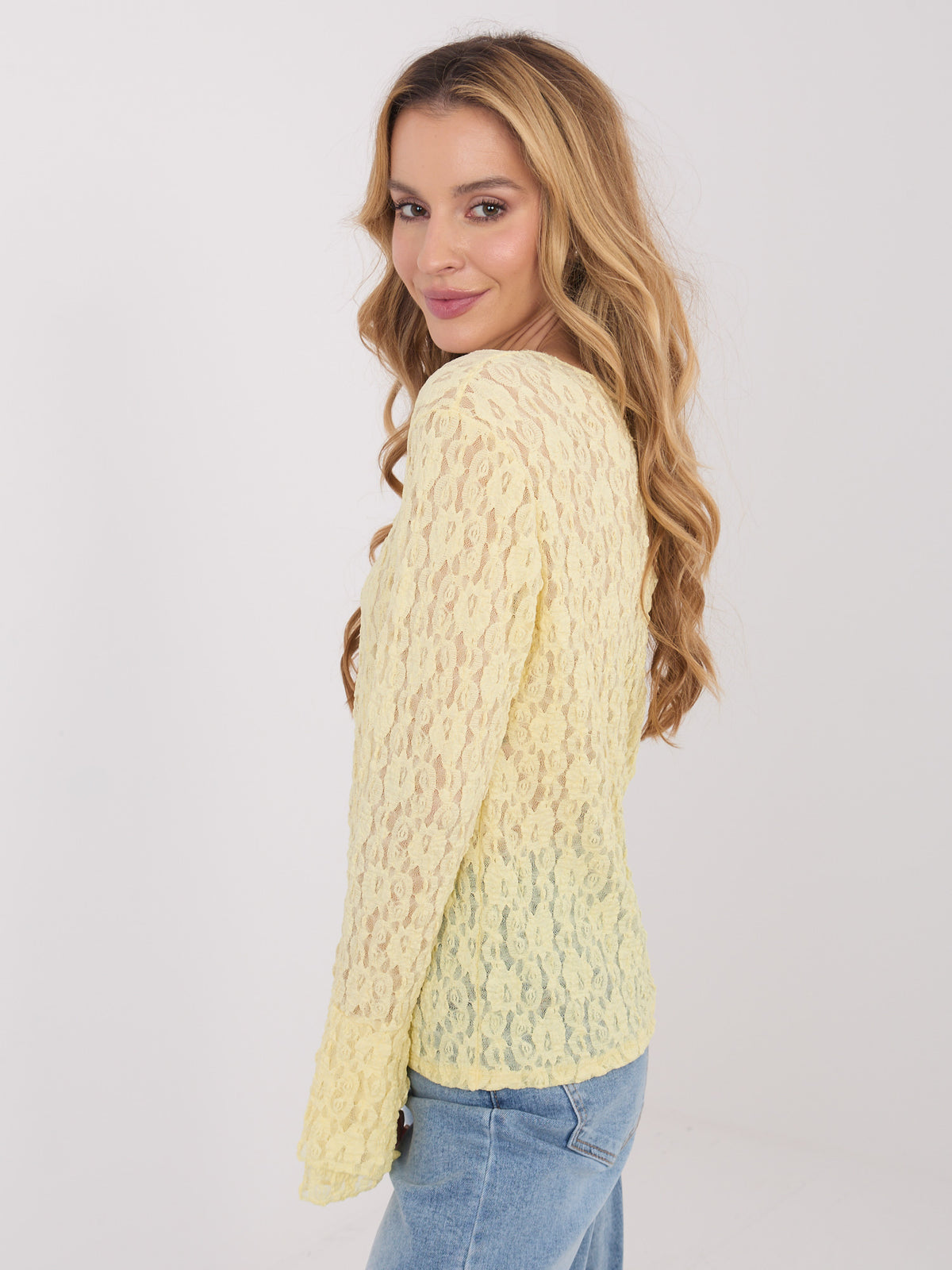 MELFIA Fitted Lace Blouse