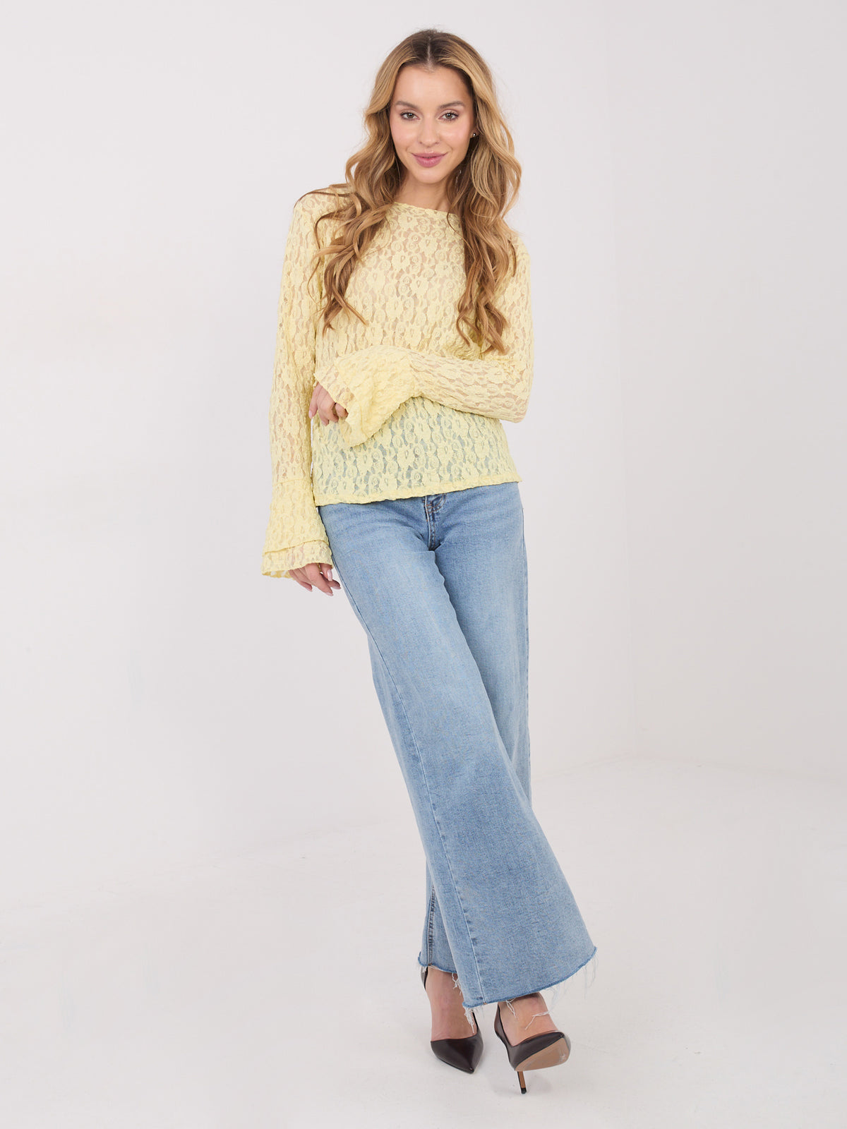 MELFIA Fitted Lace Blouse