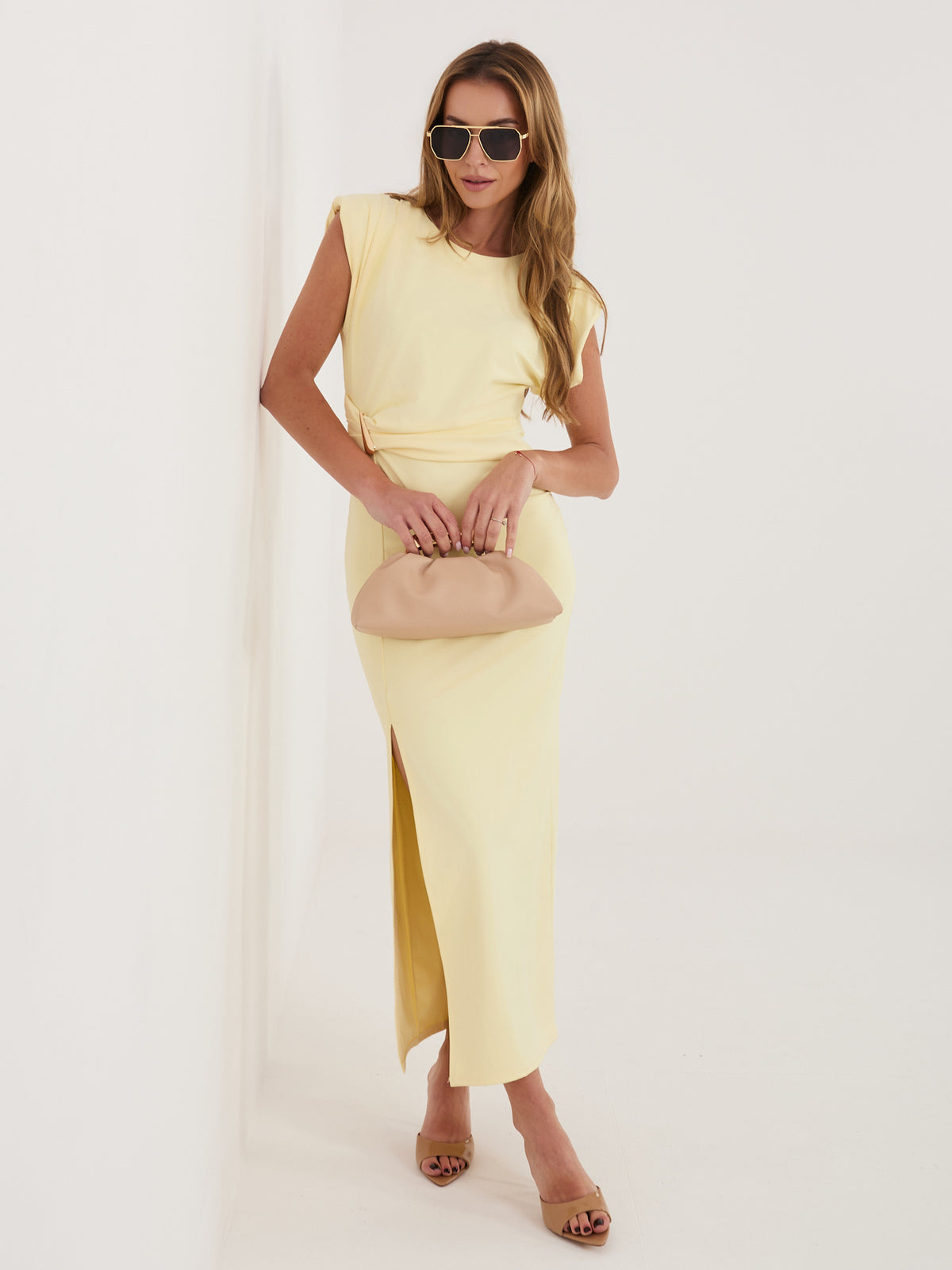 MELFIA Slit Evening Dress