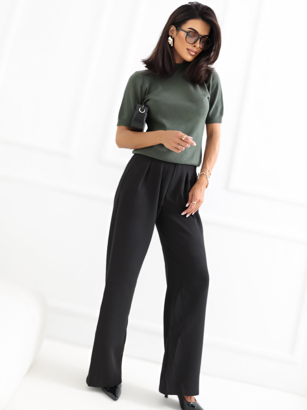 MELFIA  – Klassischer Pullover mit Kurzen Ärmeln