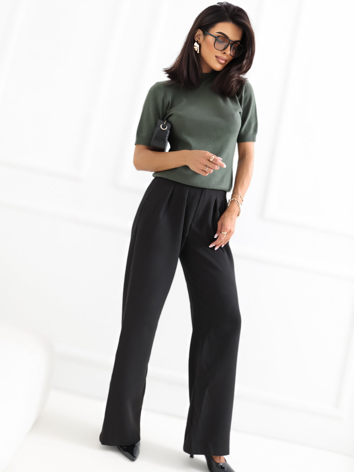MELFIA  – Klassischer Pullover mit Kurzen Ärmeln