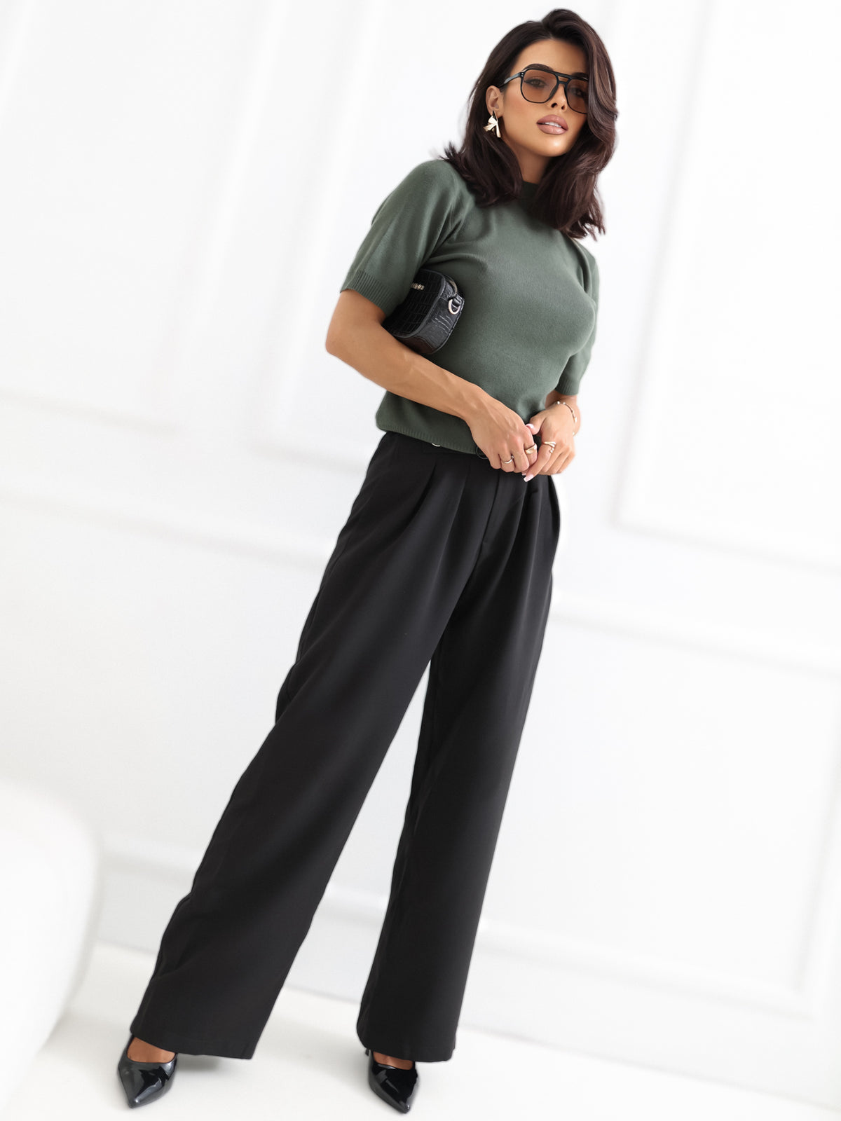 MELFIA  – Klassischer Pullover mit Kurzen Ärmeln