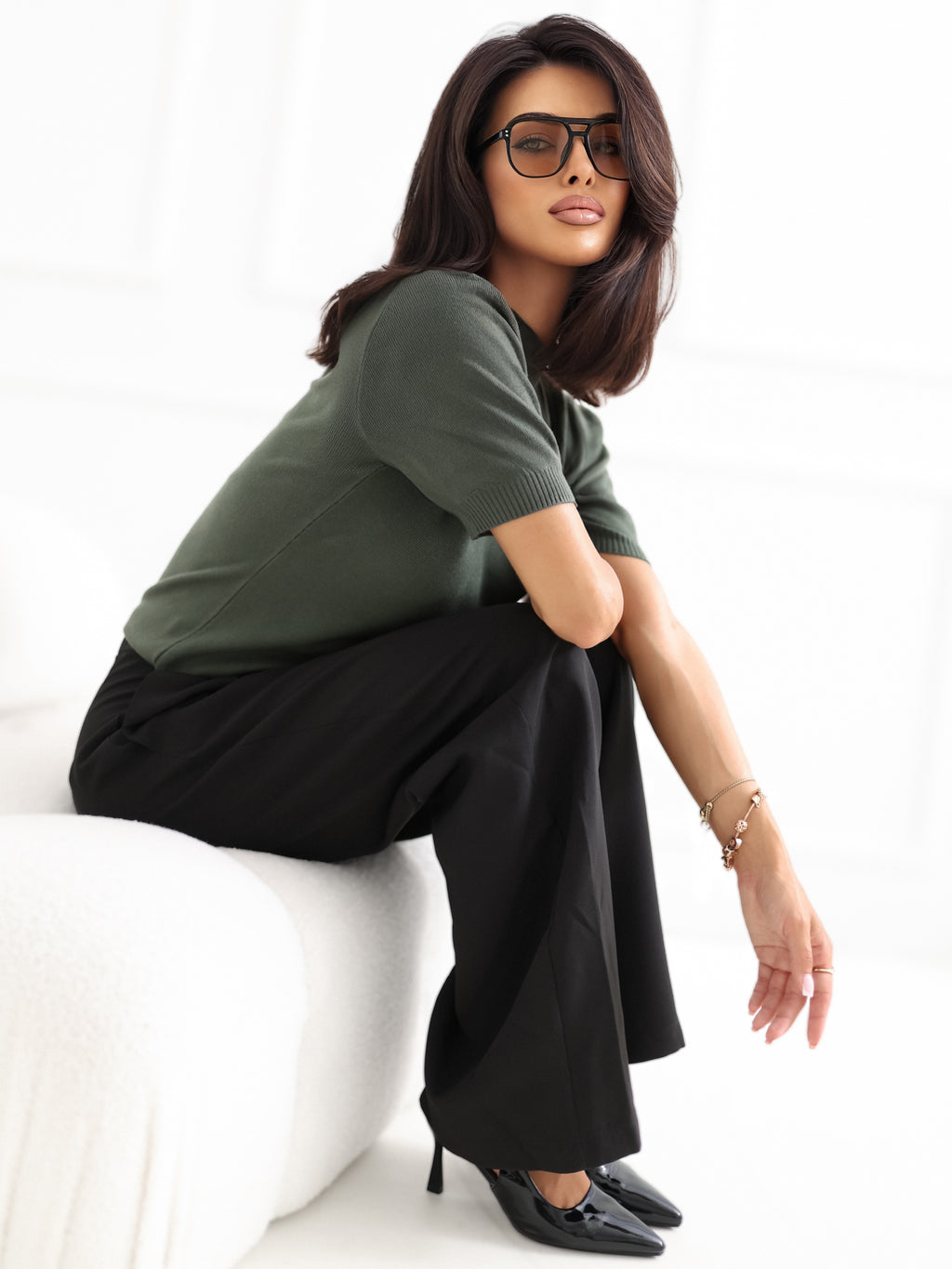 MELFIA  – Klassischer Pullover mit Kurzen Ärmeln