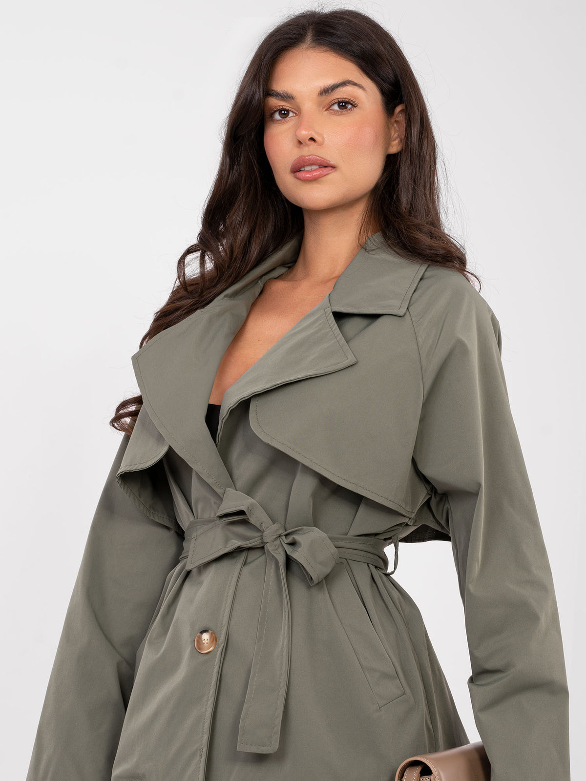 MELFIA Cropped Trench Coat