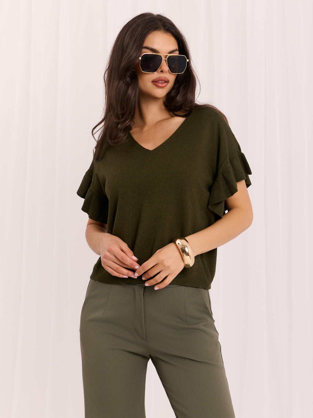 MELFIA® Pullover mit Rüschenärmeln