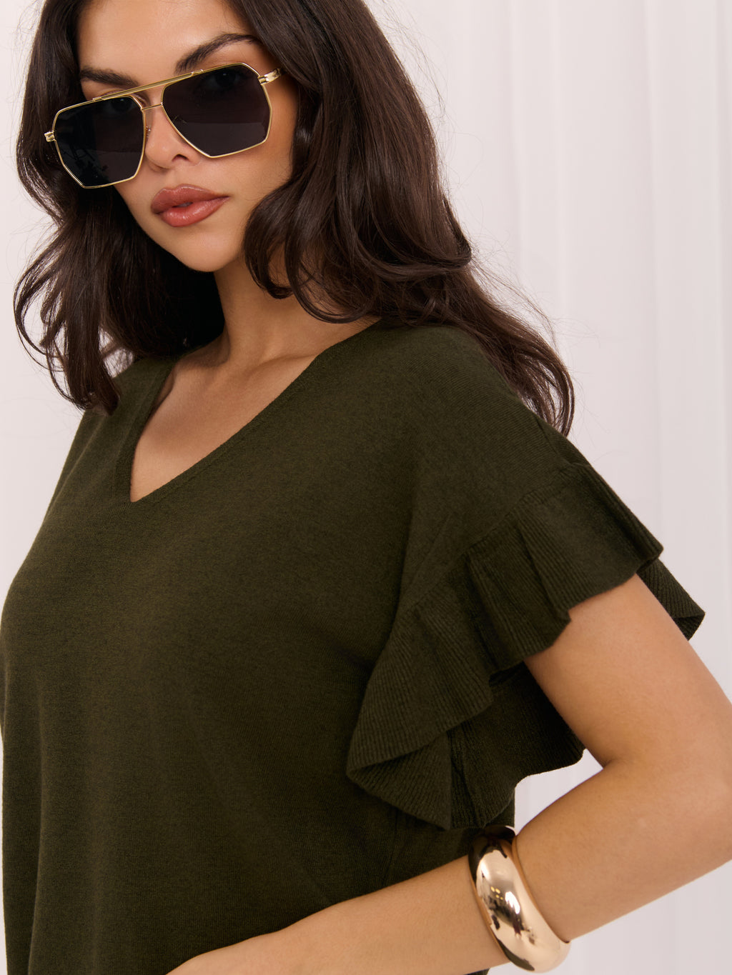 MELFIA® Pullover mit Rüschenärmeln