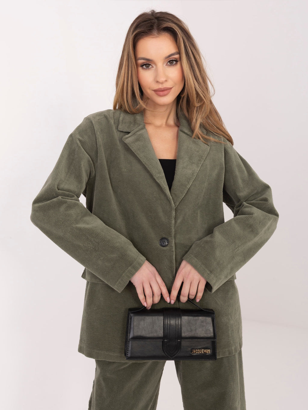 MELFIA  Cordjacke mit Taschenimitat