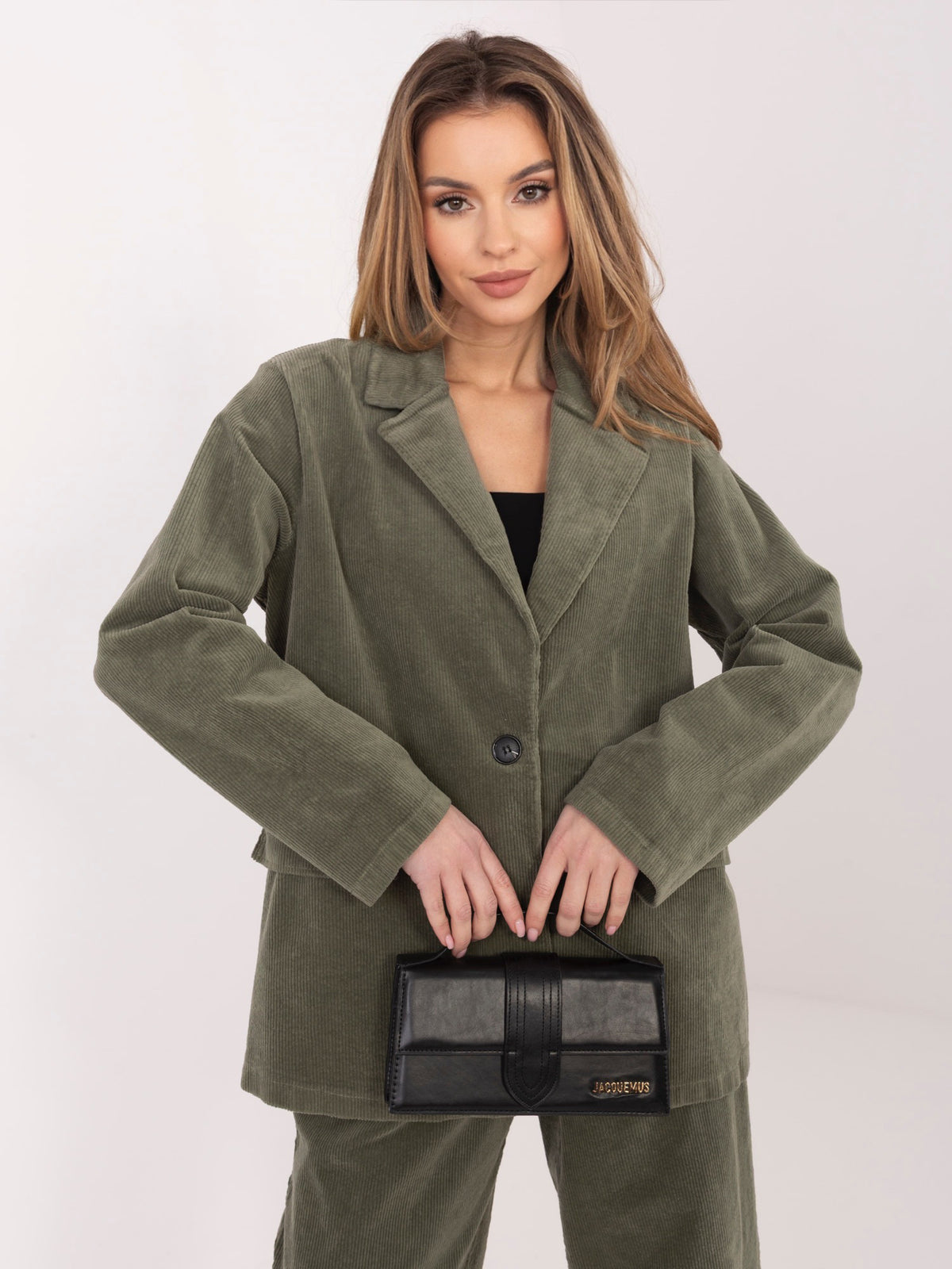 MELFIA  Cordjacke mit Taschenimitat