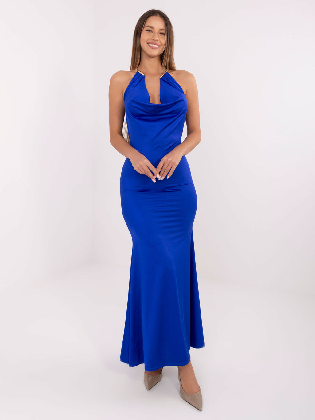 MELFIA Open Back Maxi Evening Dress