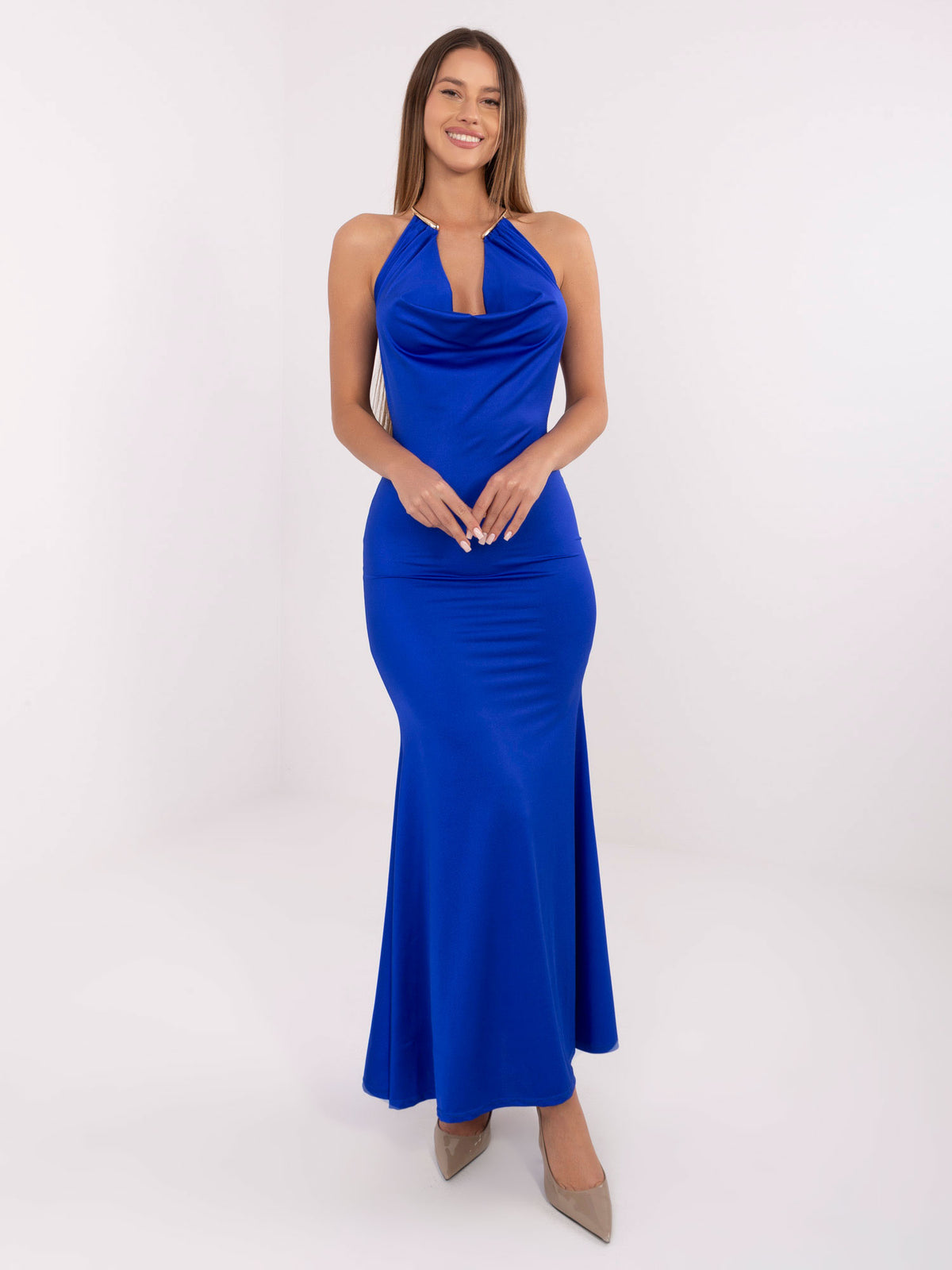MELFIA Open Back Maxi Evening Dress