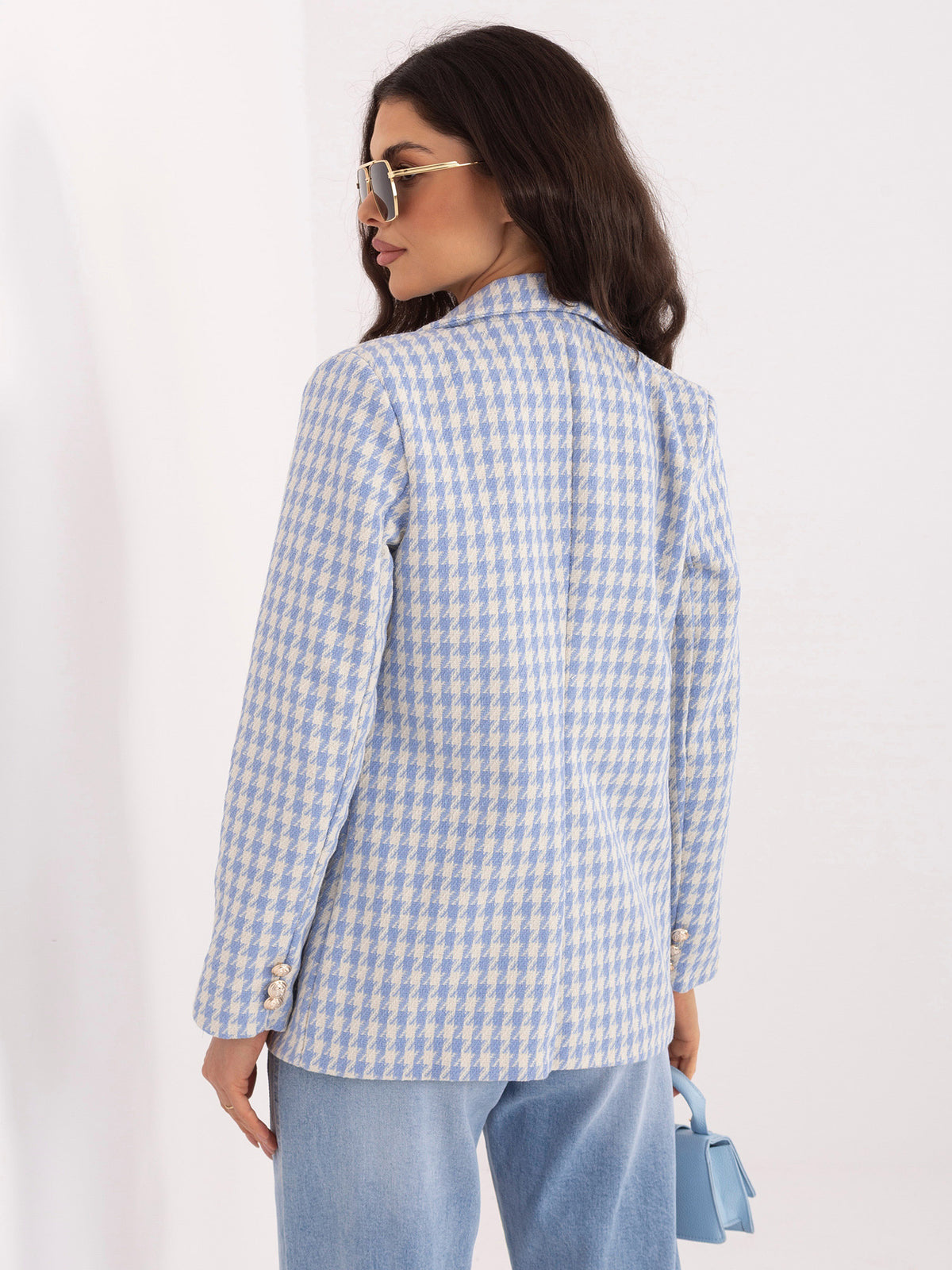 MELFIA Elegante Jacke im Hahnentrittmuster